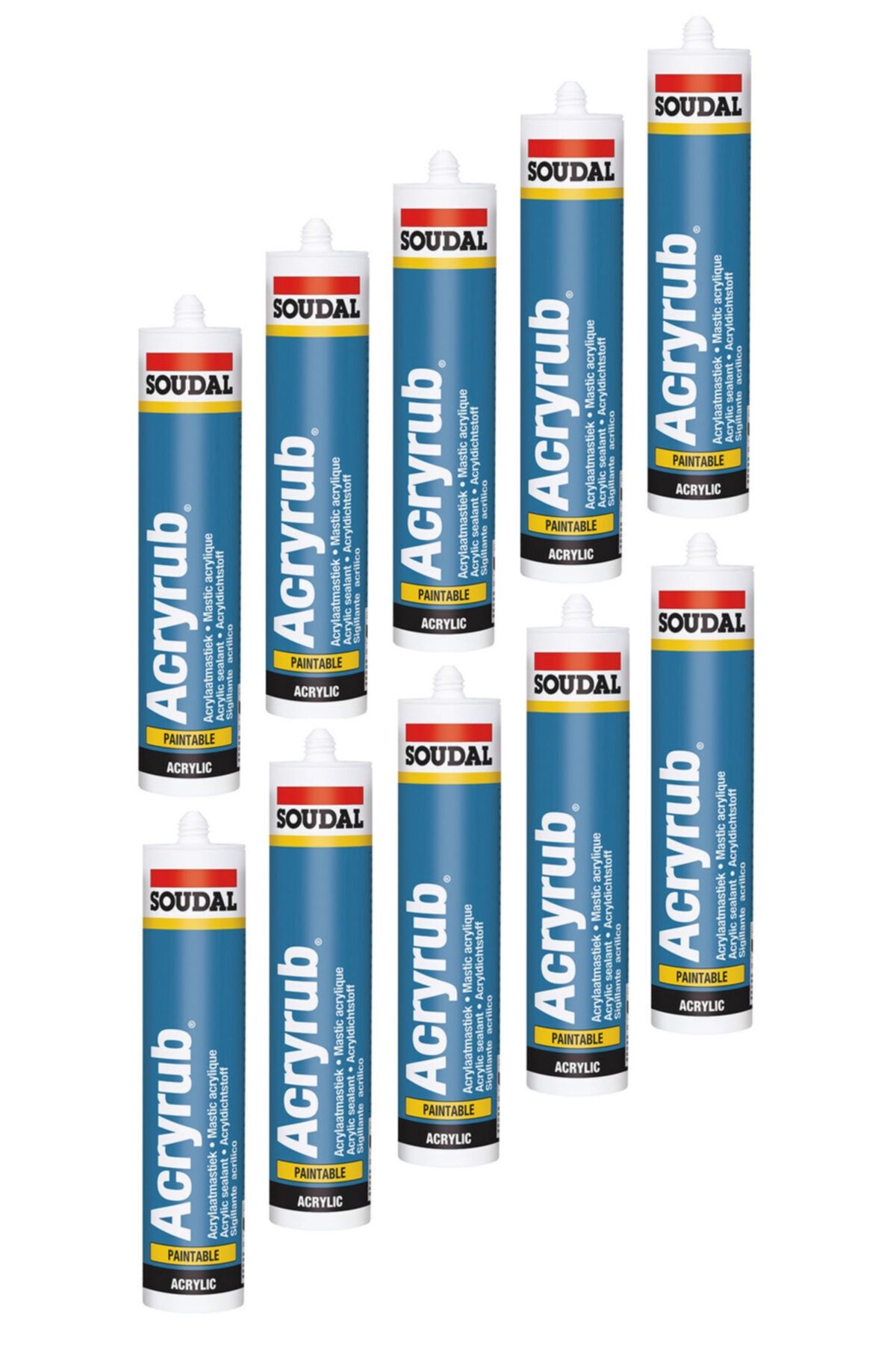 alidenal 10 Adet Soudal Siyah Mastik Silikonize 500 Gr
