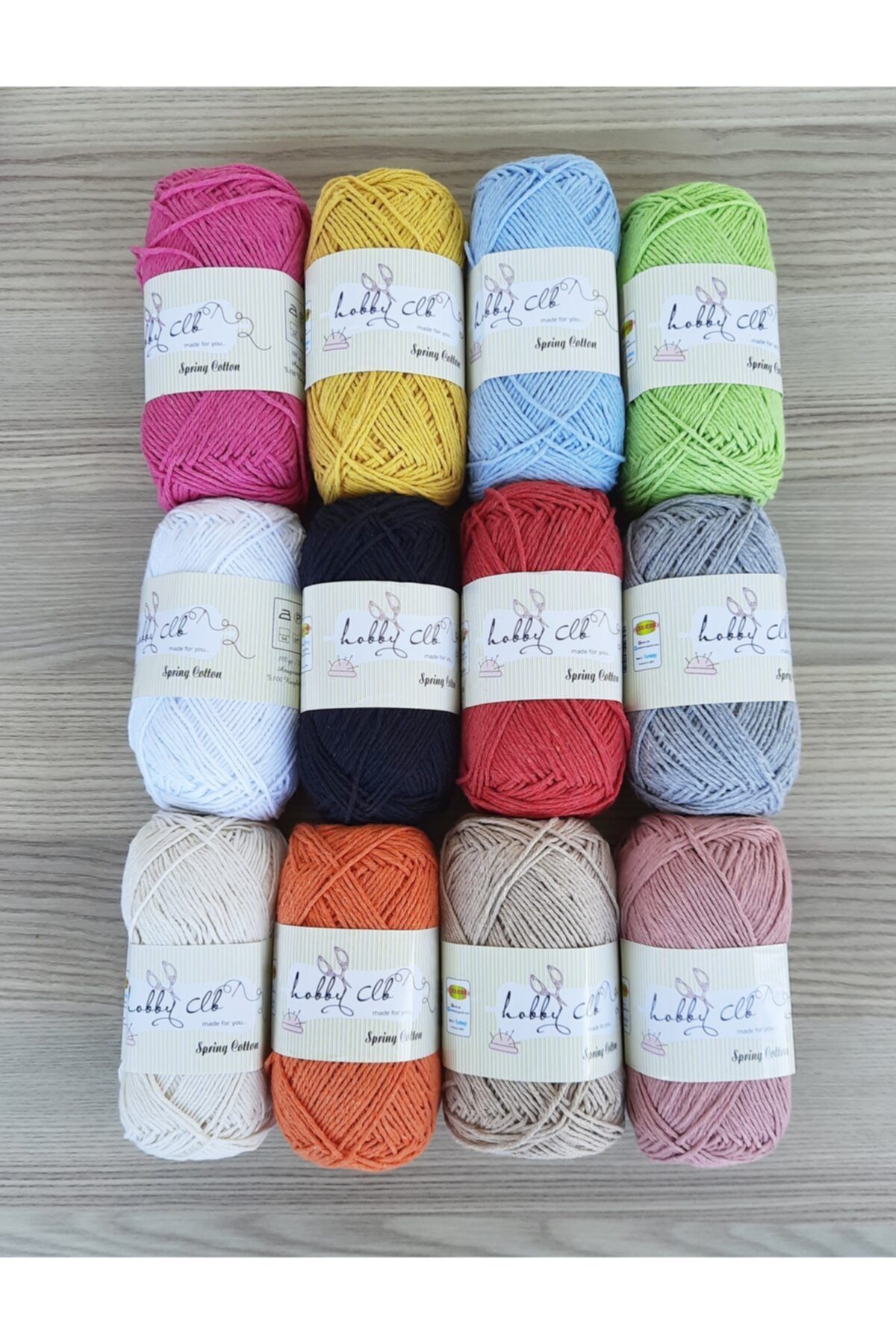 Kezban Tekstil Hobby Clb 3lü %100 Pamuk Punch (panç) Ve Amigurumi İpi Seti 12 Adet