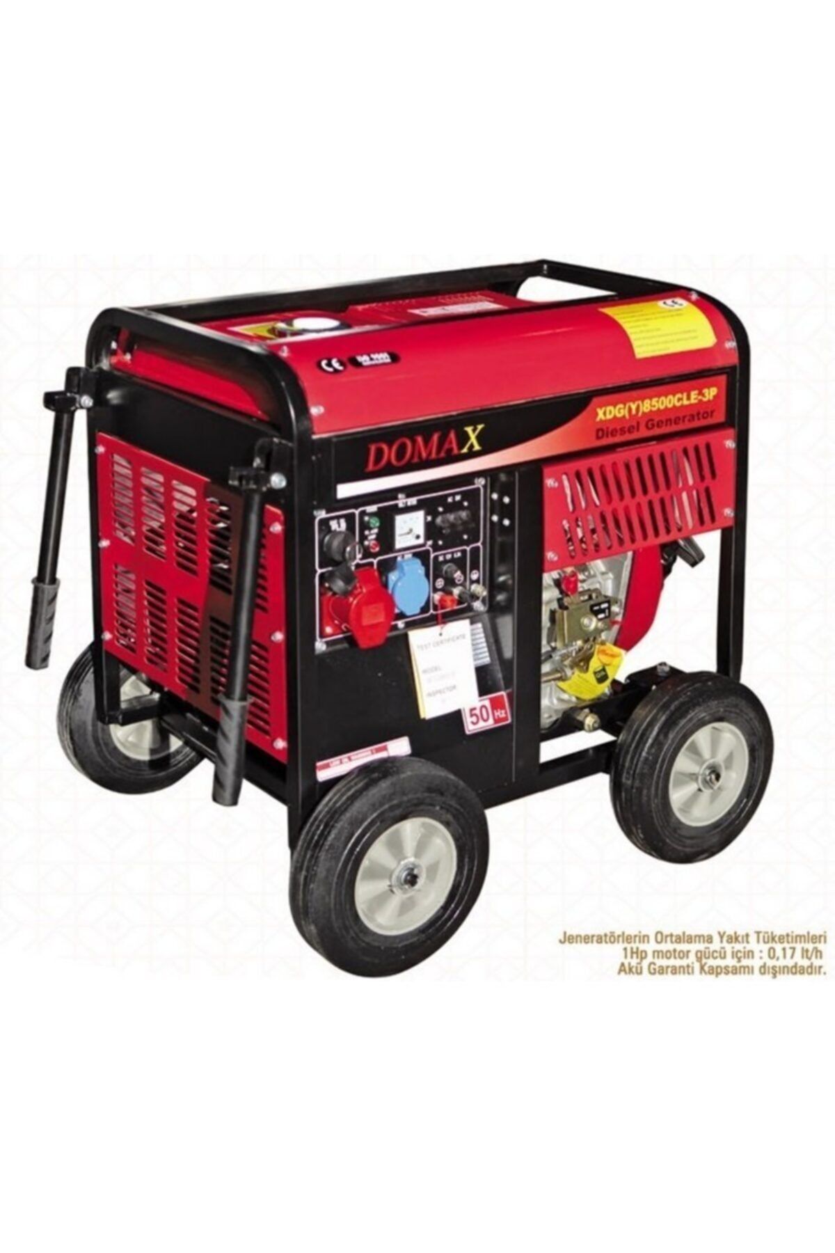 Domax Xdg 8500 Cle-p Trifaze Marşlı,tekerlekli 8.5 Kva Dizel Jeneratör