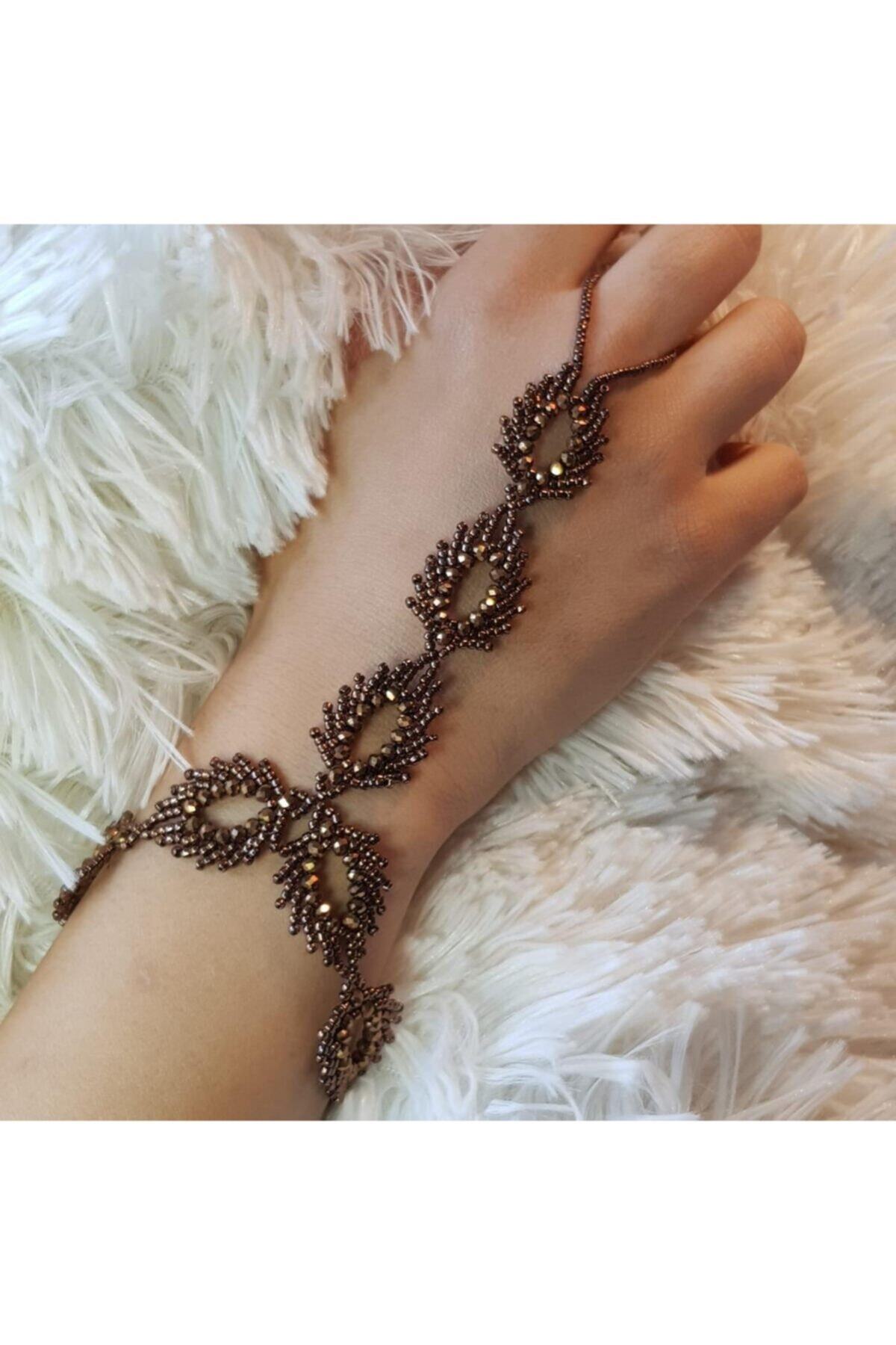 Handmade By HLY El Yapımı Bakır Kristal Taşlı Şahmeran