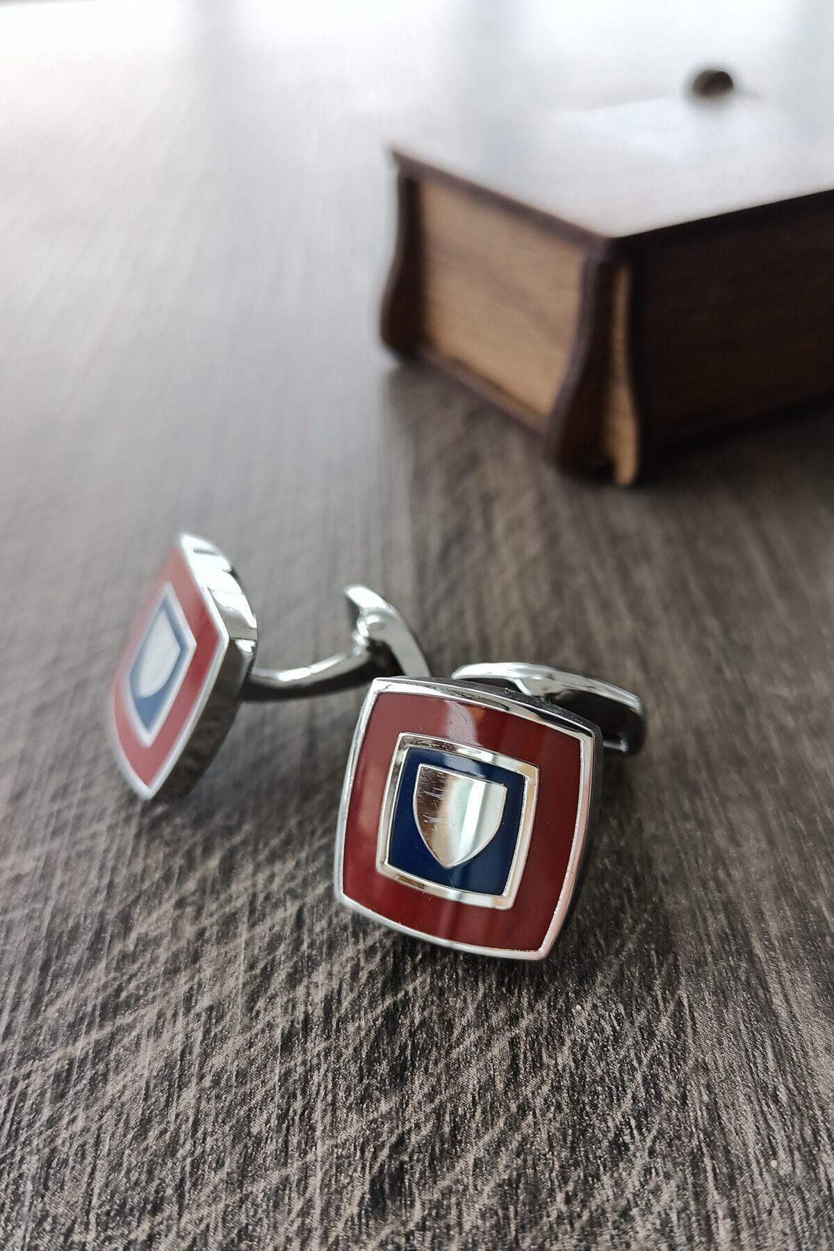 Camp Clover Ahşap Kutulu Kol Düğmesi (amber Model) Erkeklere Özel Hediye