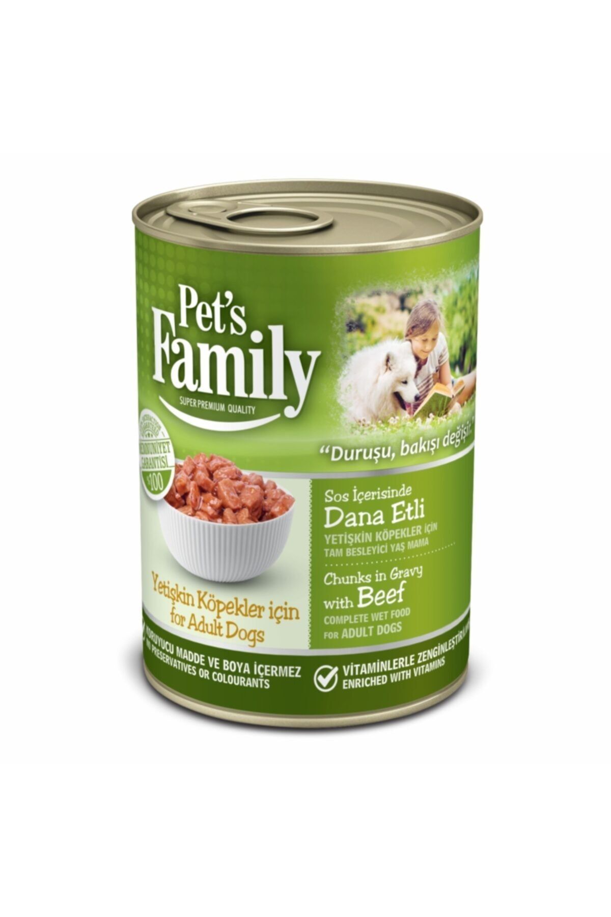 Pets Family Pets Famıly Dana Etli Köpek Konservesi 400g