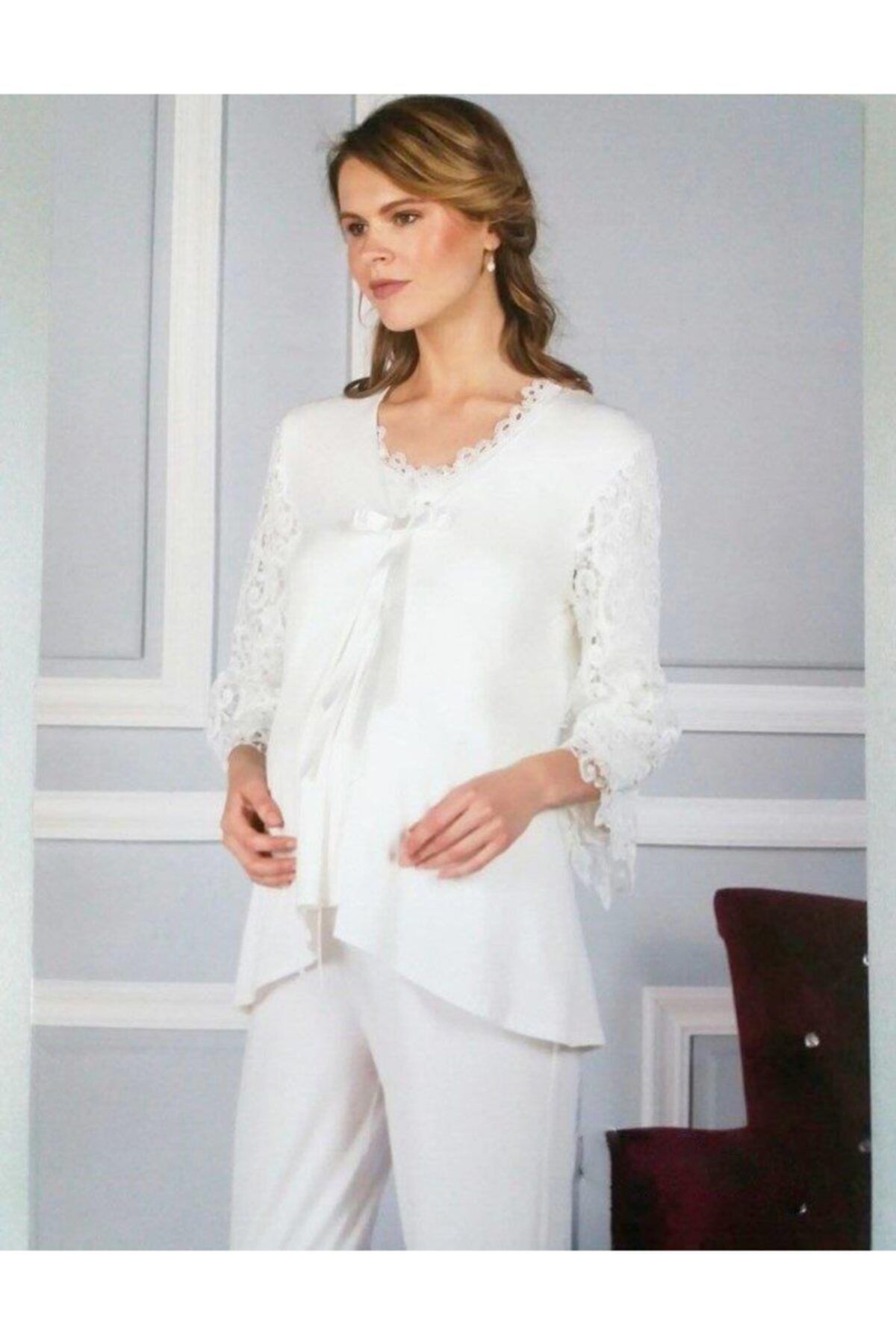 Yakamoz home Pierre Cardin 3015 3'lü Lohusa Pijama Takımı