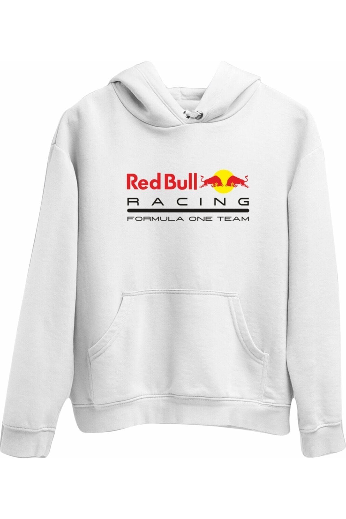 venüsdijital Redbull Racıng Formula Tasarım Beyaz Bisiklet Yaka Sweatshirt
