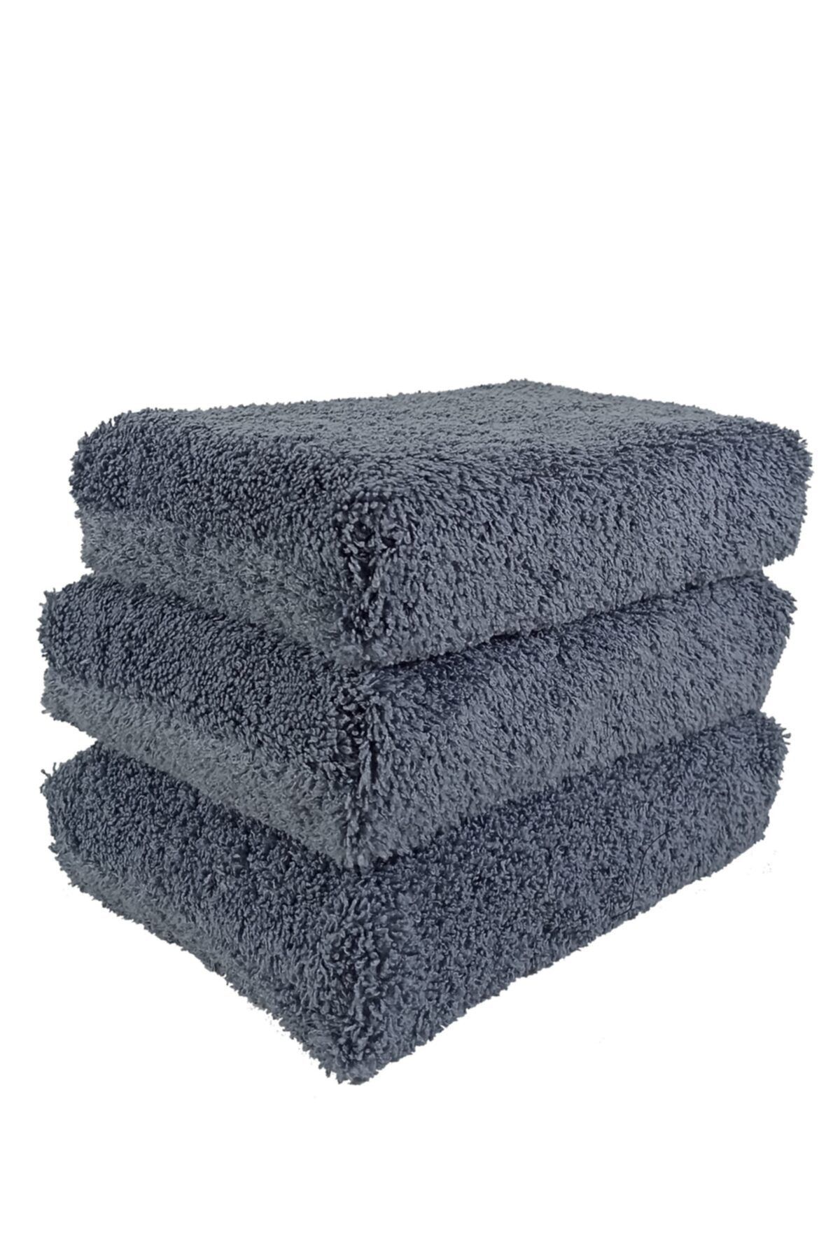 Vizyon Park 3 Adet Mikrofiber Oto Yıkama Cila Ve Kimyasal Uygulama Süngeri-gri