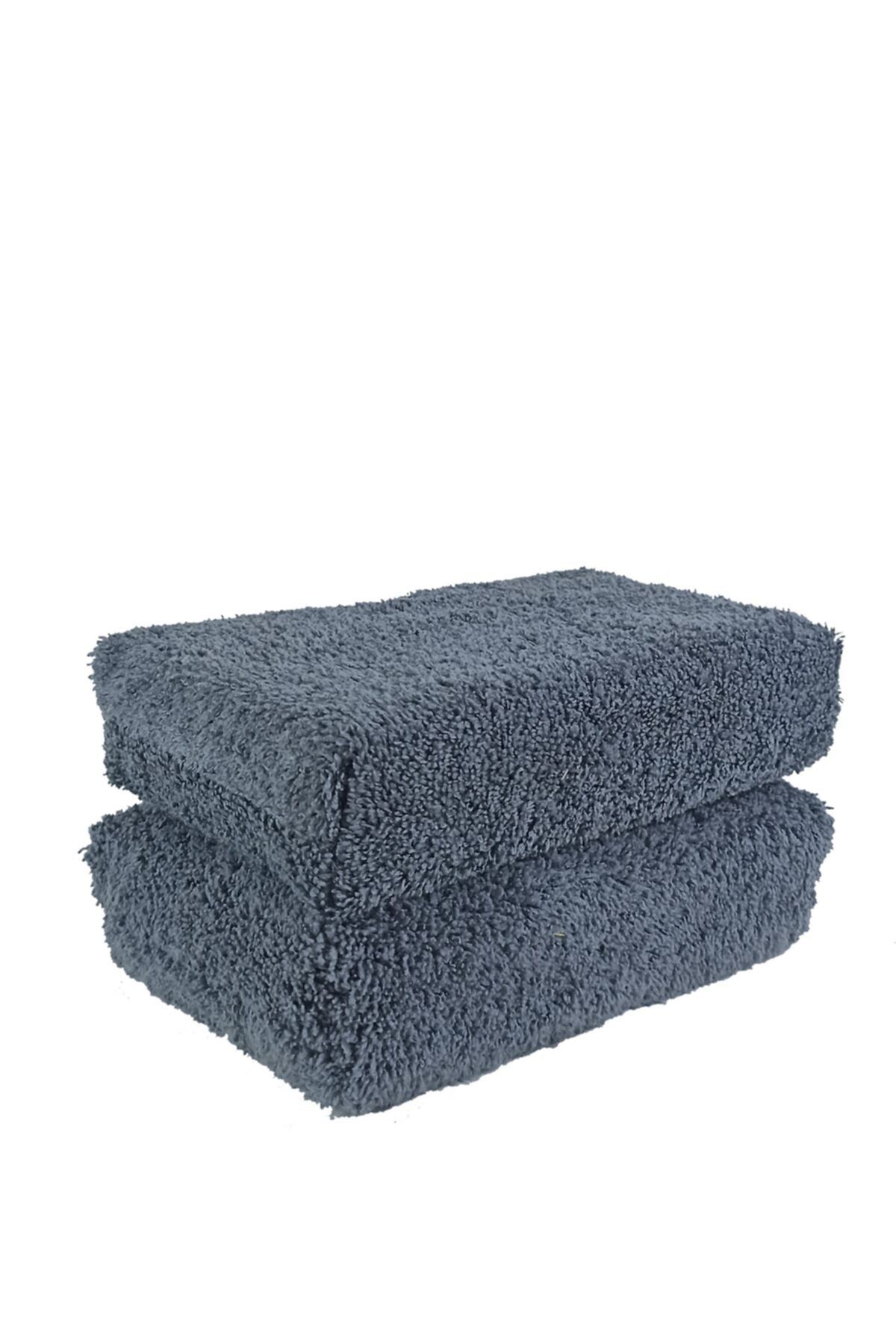 Vizyon Park 2 Adet Mikrofiber Oto Yıkama Cila Ve Kimyasal Uygulama Süngeri-gri