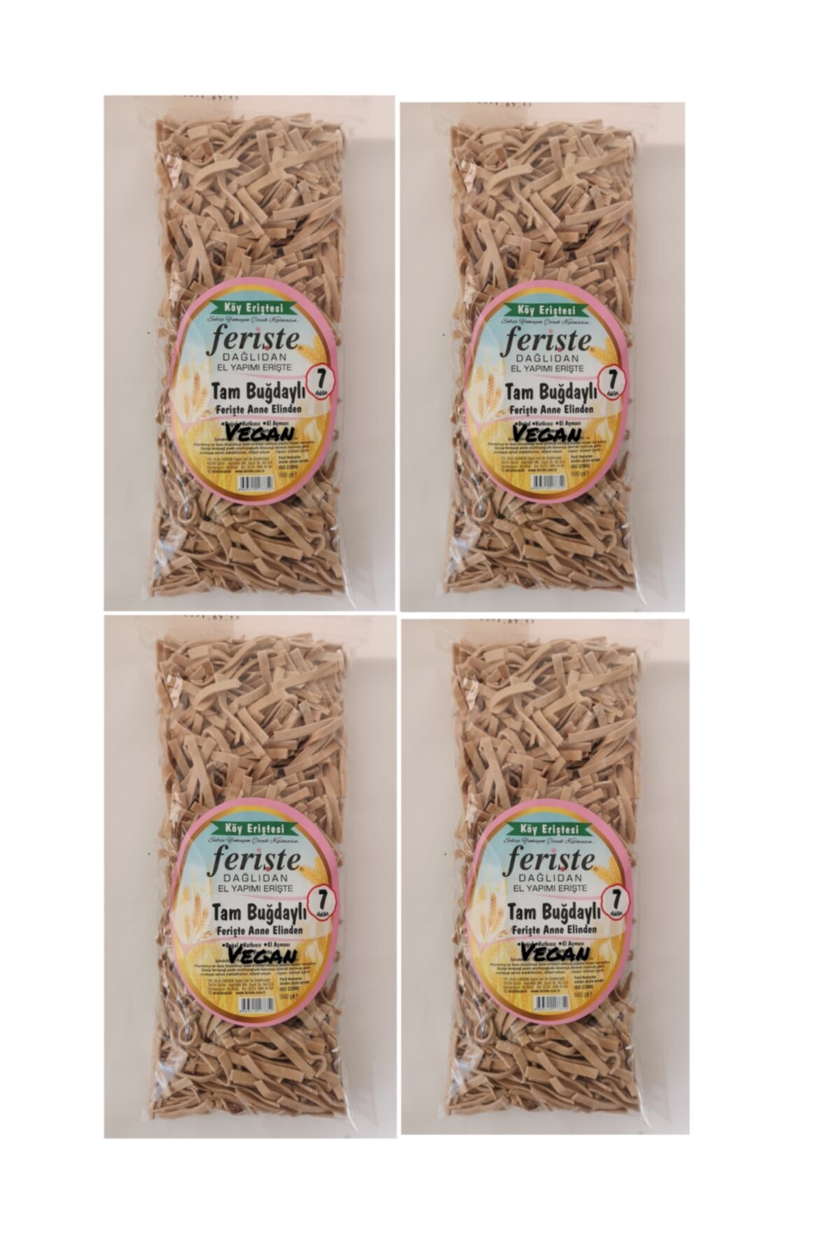 Ferişte Vegan Tam Buğdaylı Erişte 500gr 4paket