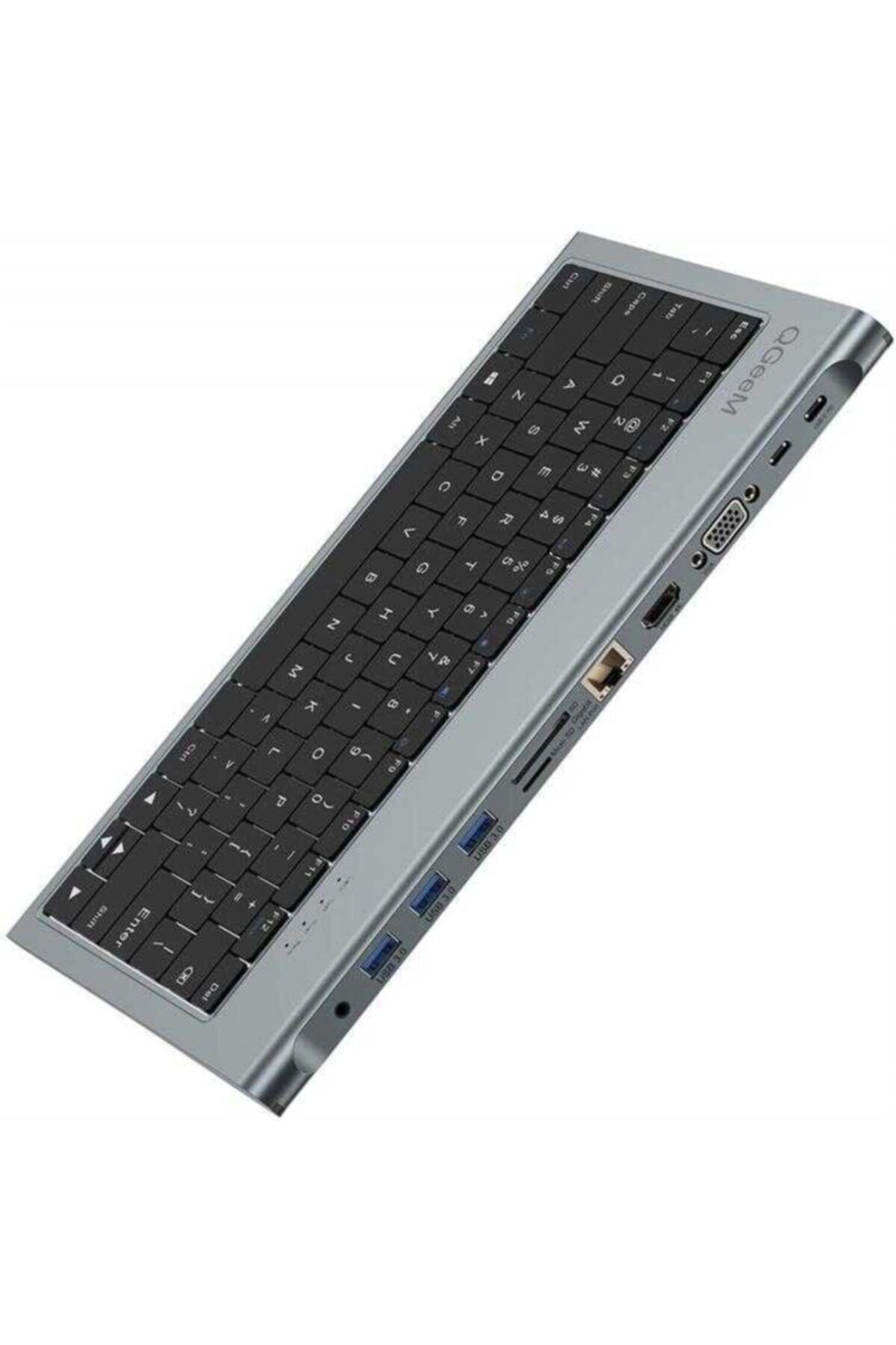 EHZ TEKNOLOJİ Qgeem Qg-uh-11-2 Type-c Hub 11 Farklı Port Hub Klavye Üzerinde Bir Arada