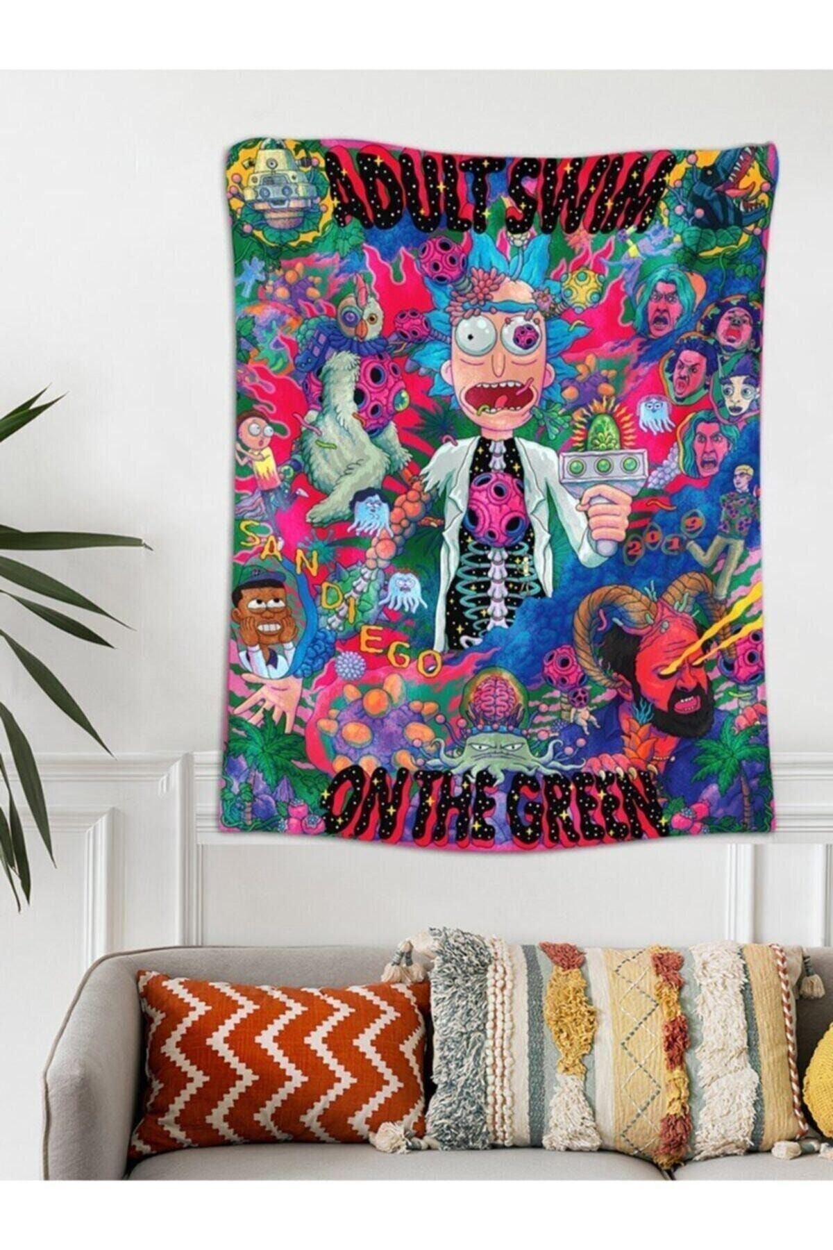 WaoowART Rick&morty Duvar Halısı 70x100 Cm