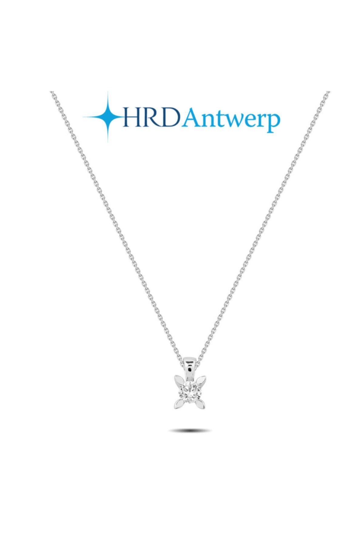 Niş Pırlanta Hrd 0,17 Karat Butterfly Tektaş Pırlanta Kolye