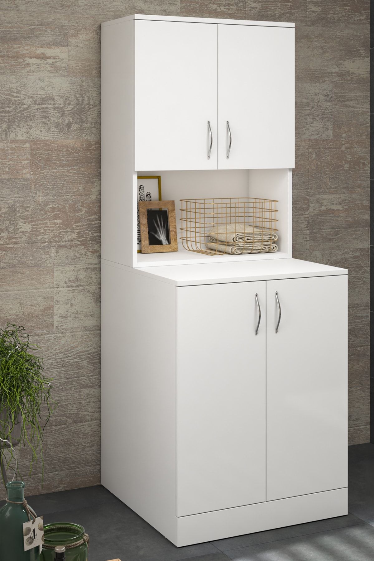Alfa Banyo Sanremo Mdf Çamaşır Makinası Ve Banyo Dolabı-185 Cm