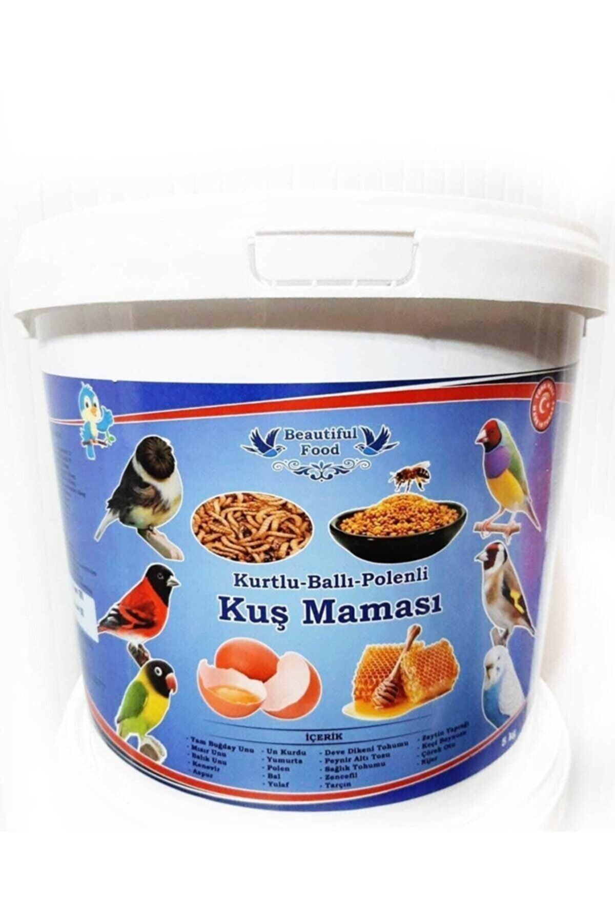 Beatiful Food Beautiful Food Kurtlu Ballı Polenli Kuş Maması Kuş Yemi 5 Kg