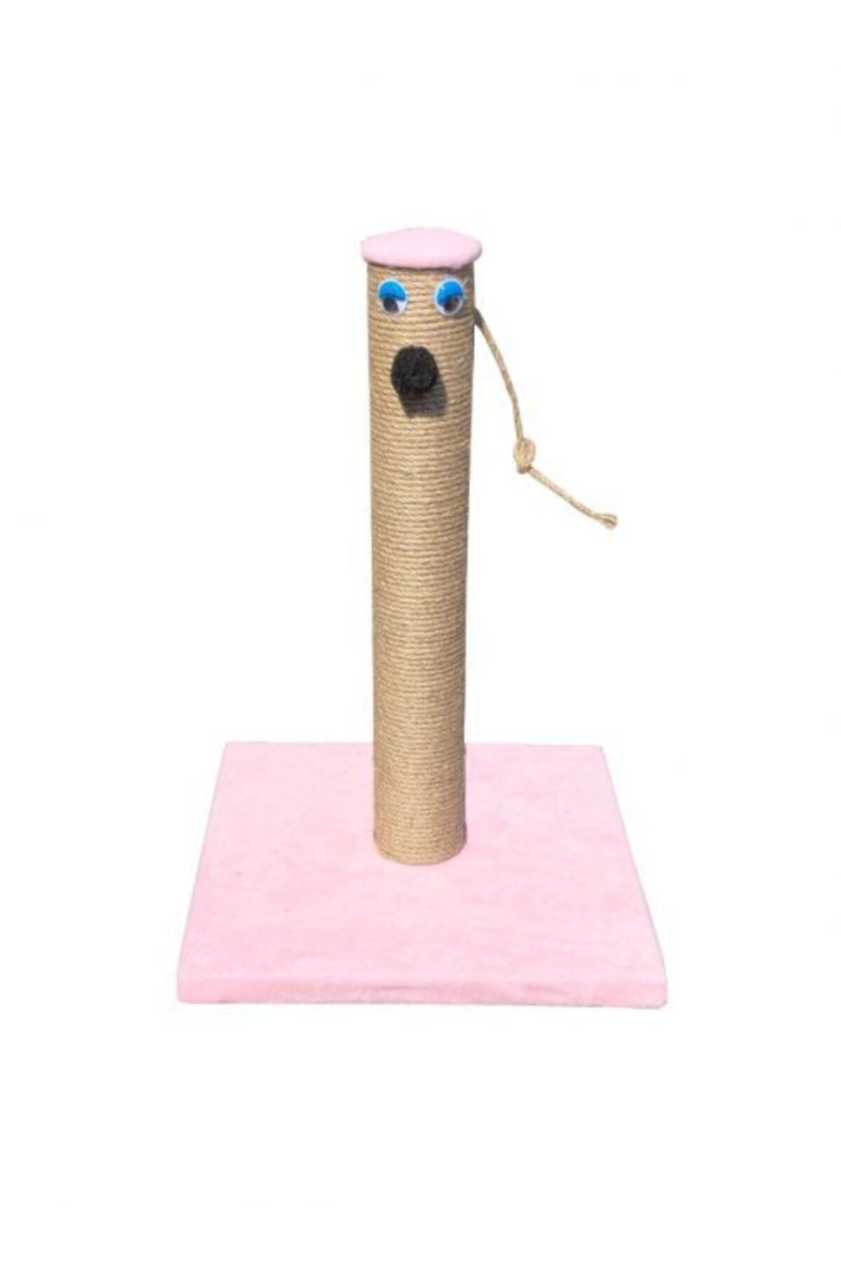 H&G ETİCARET Pembe Kedi Tırmalama Tahtası 42cm Gözlü Burunlu