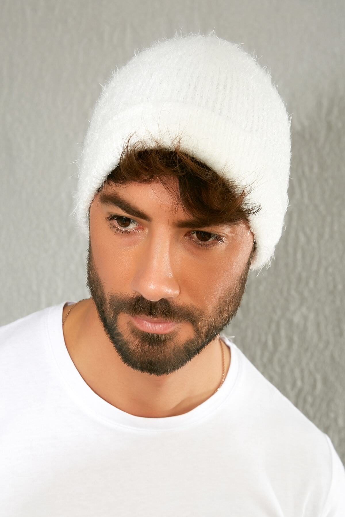 Sateen SATEEN TRİKO BEYAZ  SAKAL BERE