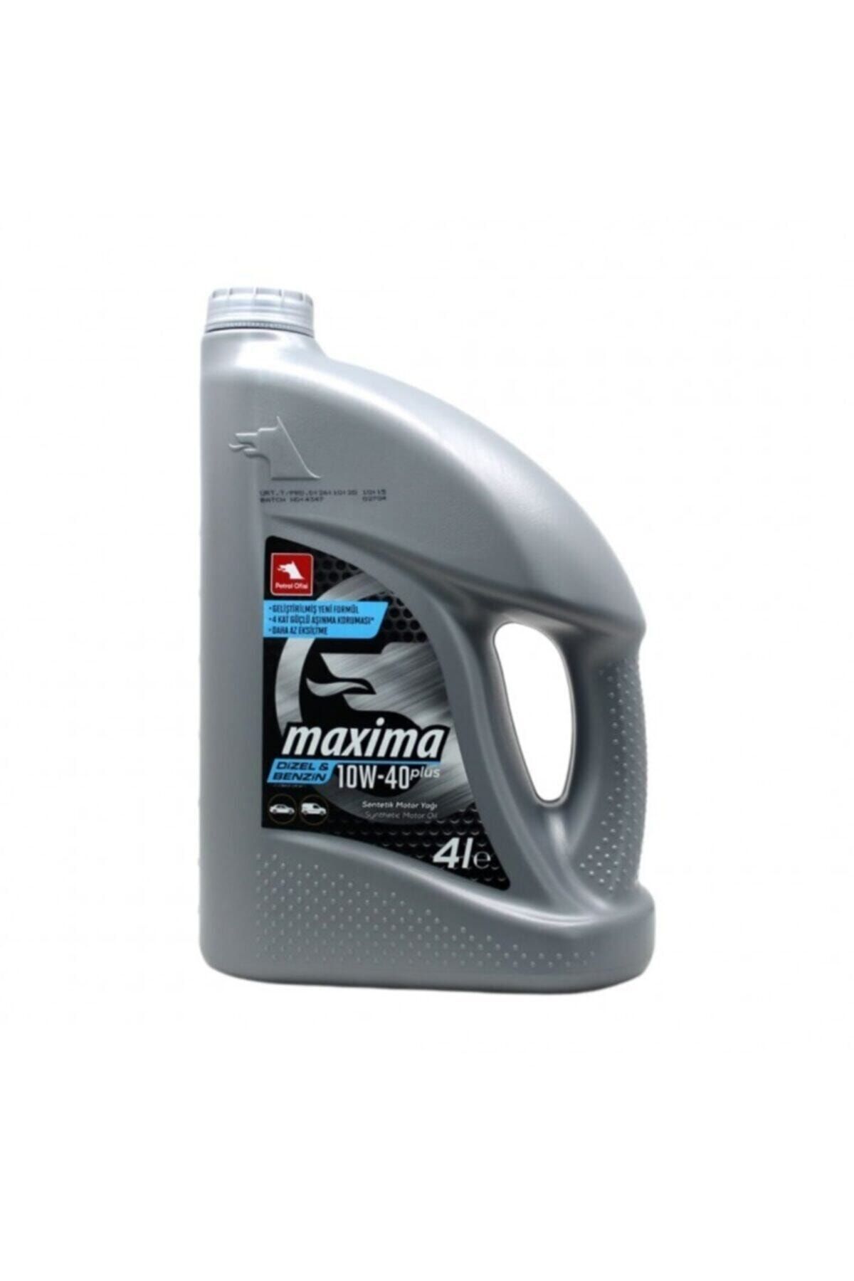 Petrol Ofisi Maxima 10 w 40 Plus 4 lt Dizel Benzin Sentetik Motor Yağı 2021 Üretim
