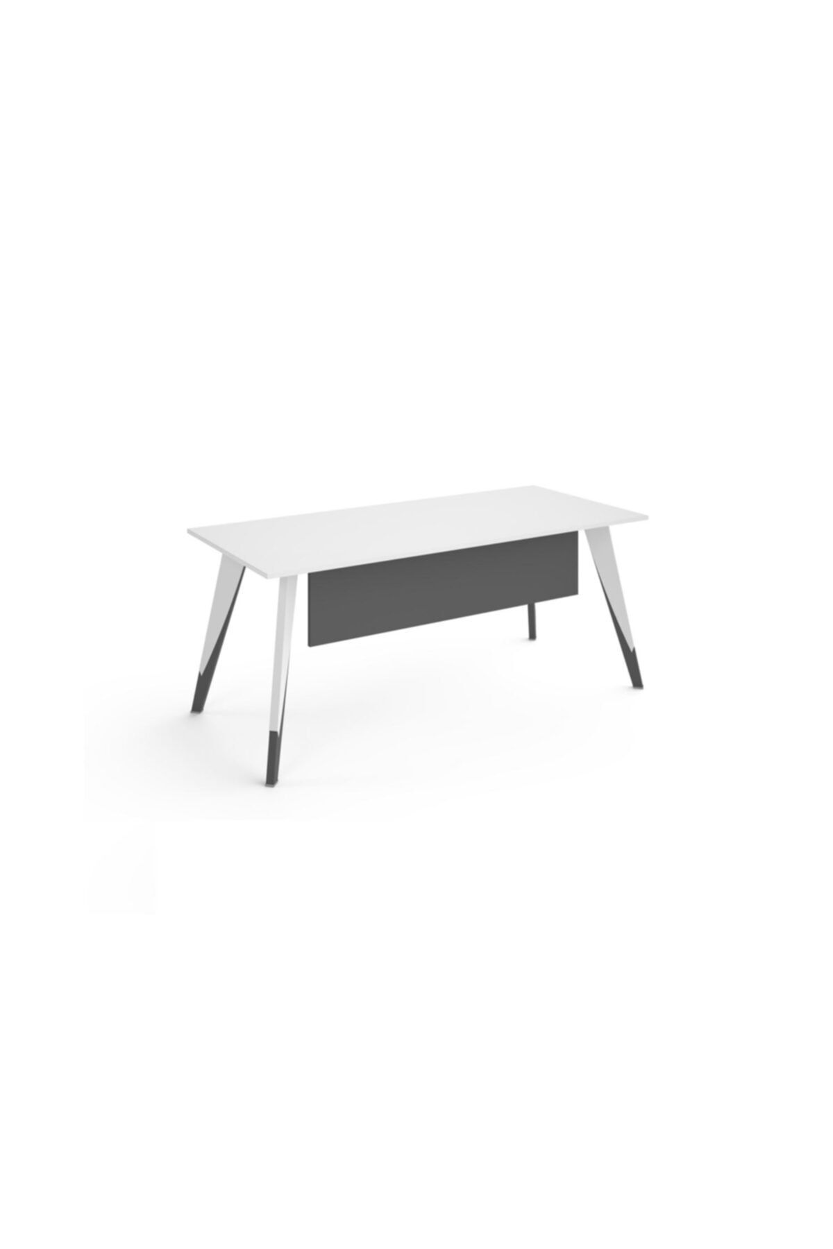 Uzay Ofis Royal Çalışma Masası - Beyaz - Antrasit - 160 Cm