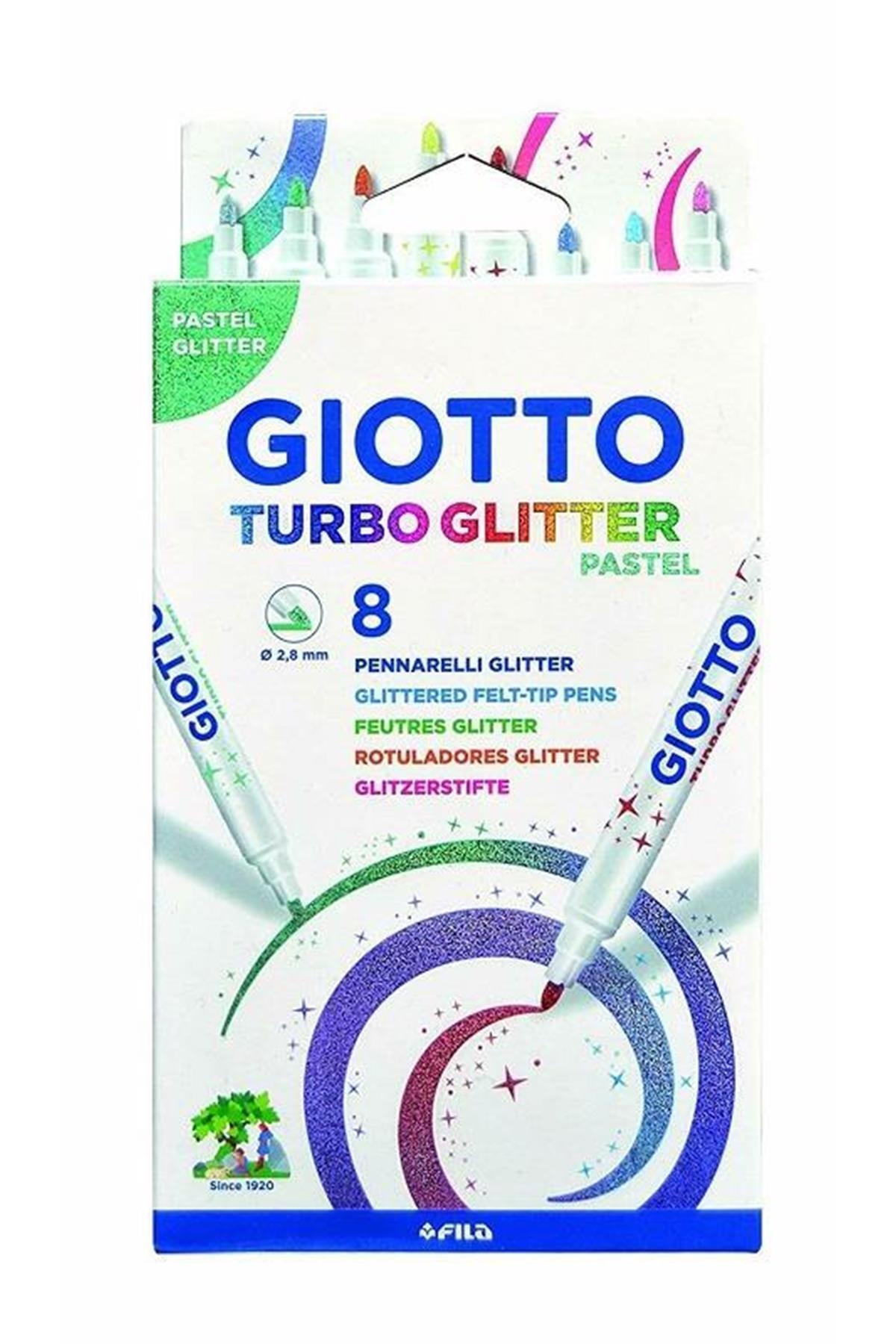 Giotto 26300 Turbo Glıtter Pastel 8 Renk Keçeli Kalem