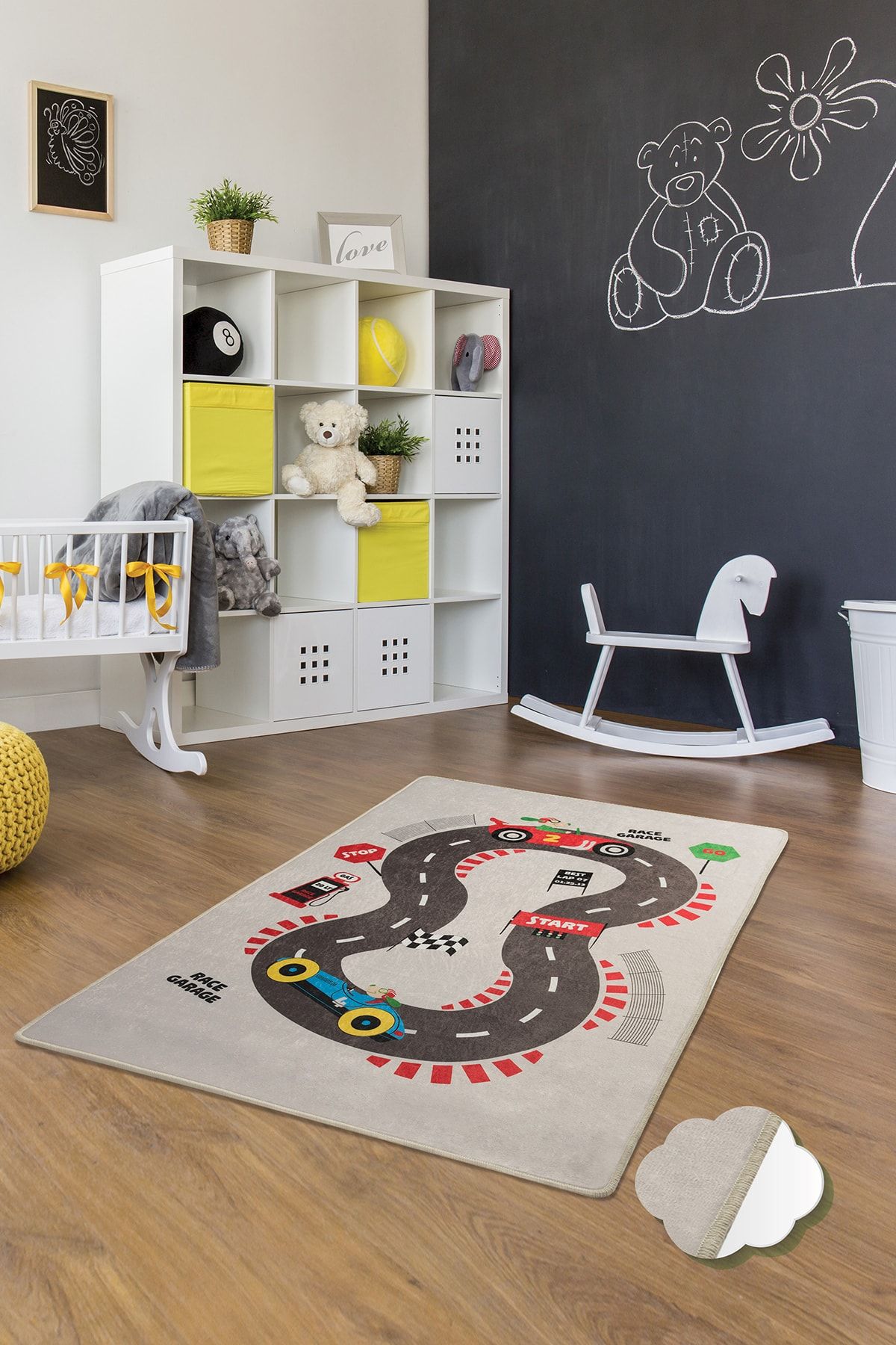 Dolce Tocco Modern Tasarım Dt2807 Bebek Çocuk Kreş Oyun Halısı Leke Tutmayan Yıkanabilir Kaymaz Taban