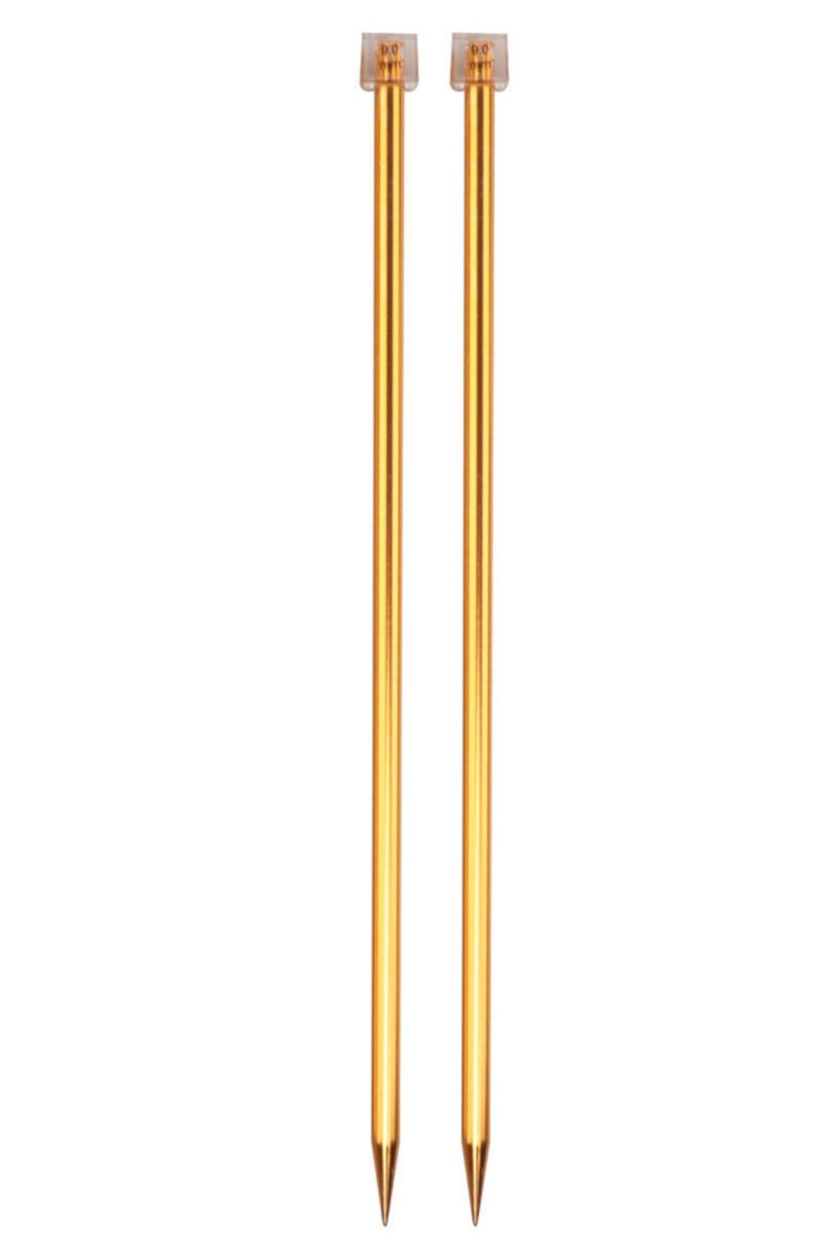 RENGİNN Sultan Renkli Metalik Örgü Şişi 35 Cm 9 Mm