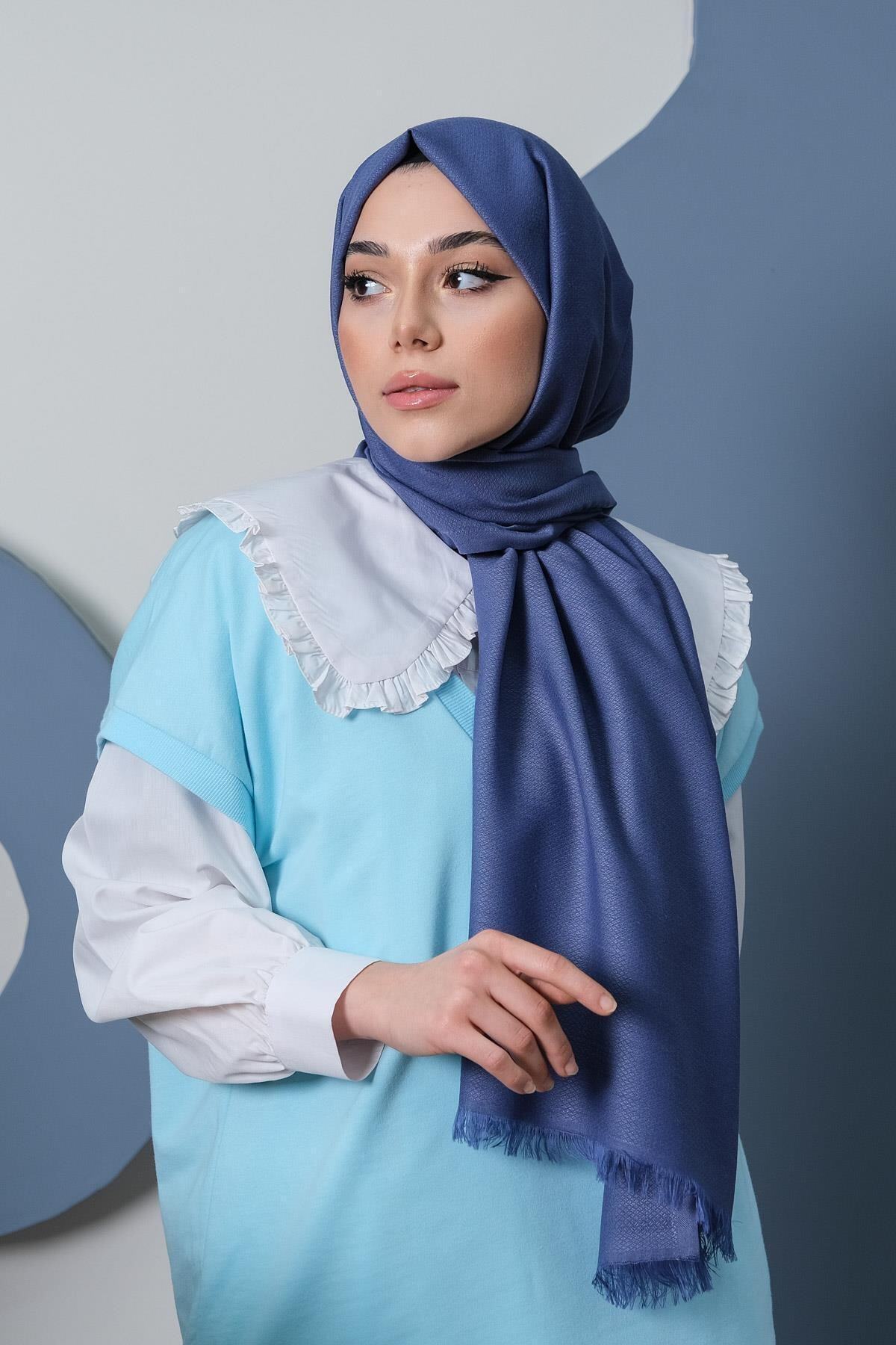 AFVENTE Pamuk Şal Indigo