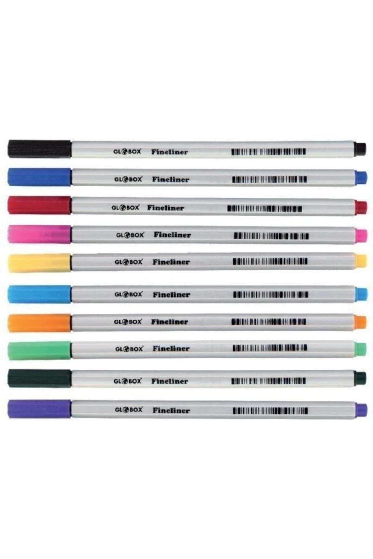 Globox Fineliner Keçe Uçlu Kalem 10 Renk Pvc Kutu