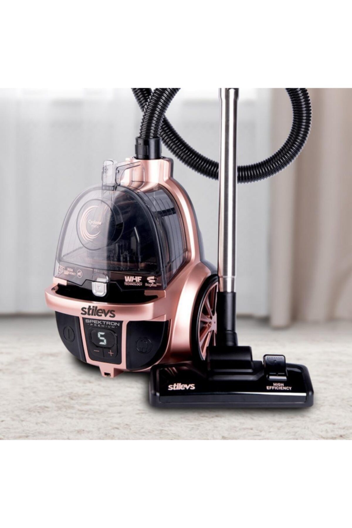 Stilevs Spektron Premium Digital Toz Torbasız Elektrikli Süpürge Rose 700 W