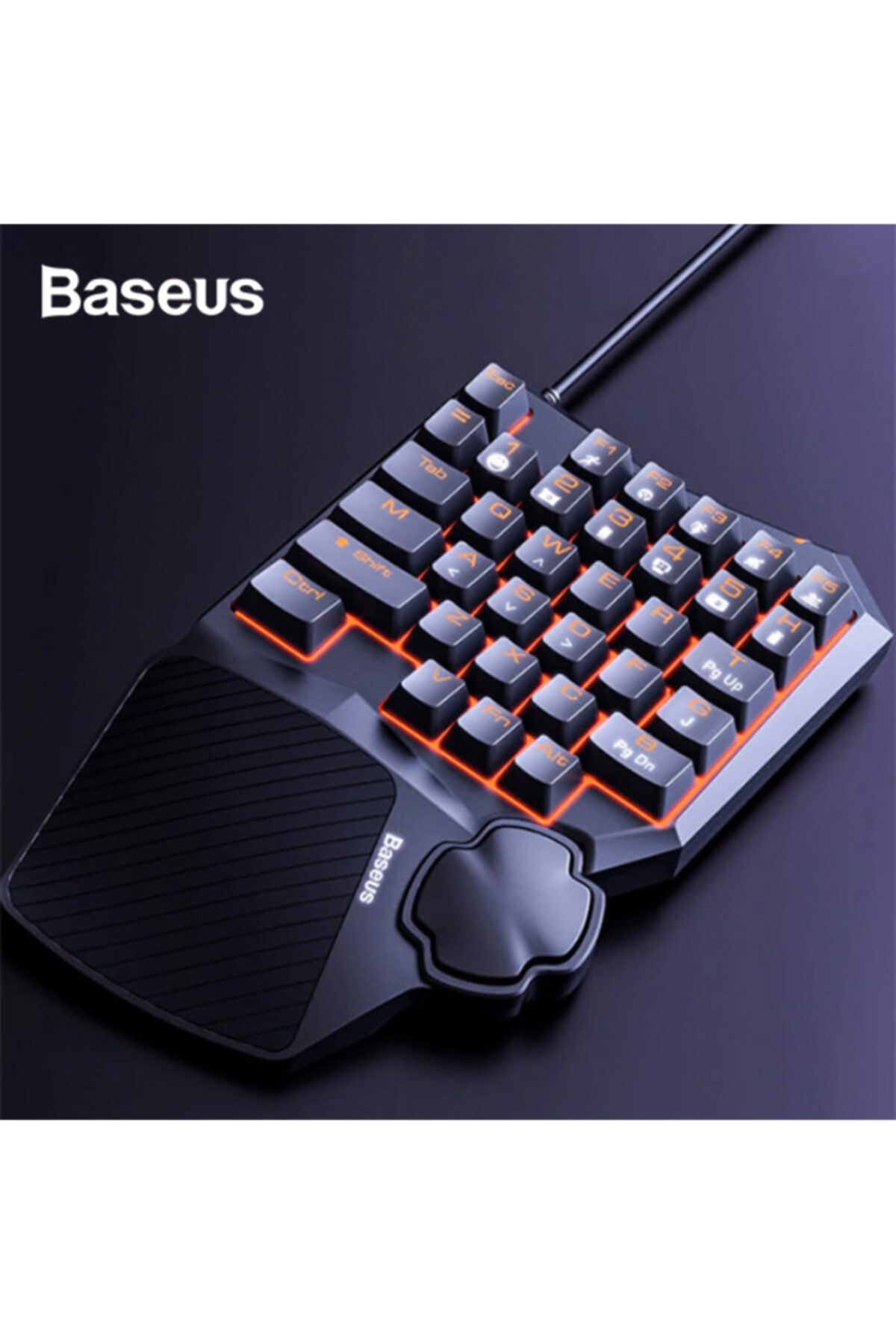 Baseus Gamo One-handed Gaming Keyboard- Tek El Mini Oyun Klavyesi-siyah