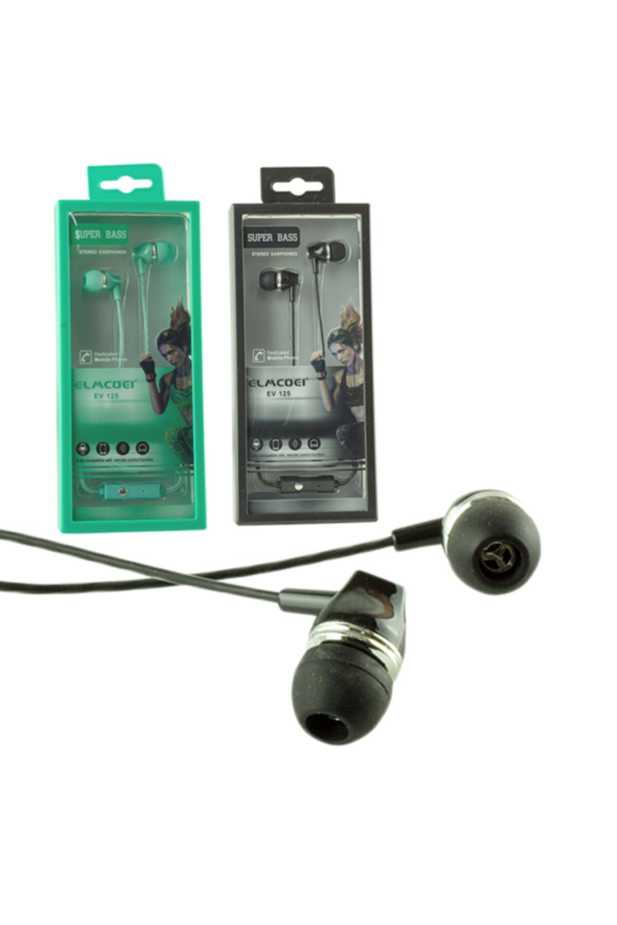 Powermaster Ev-125 Mikrofonlu Super Bass Kulak Içi Kulaklık ( Kırmızı*yeşil*beyaz*siyah )