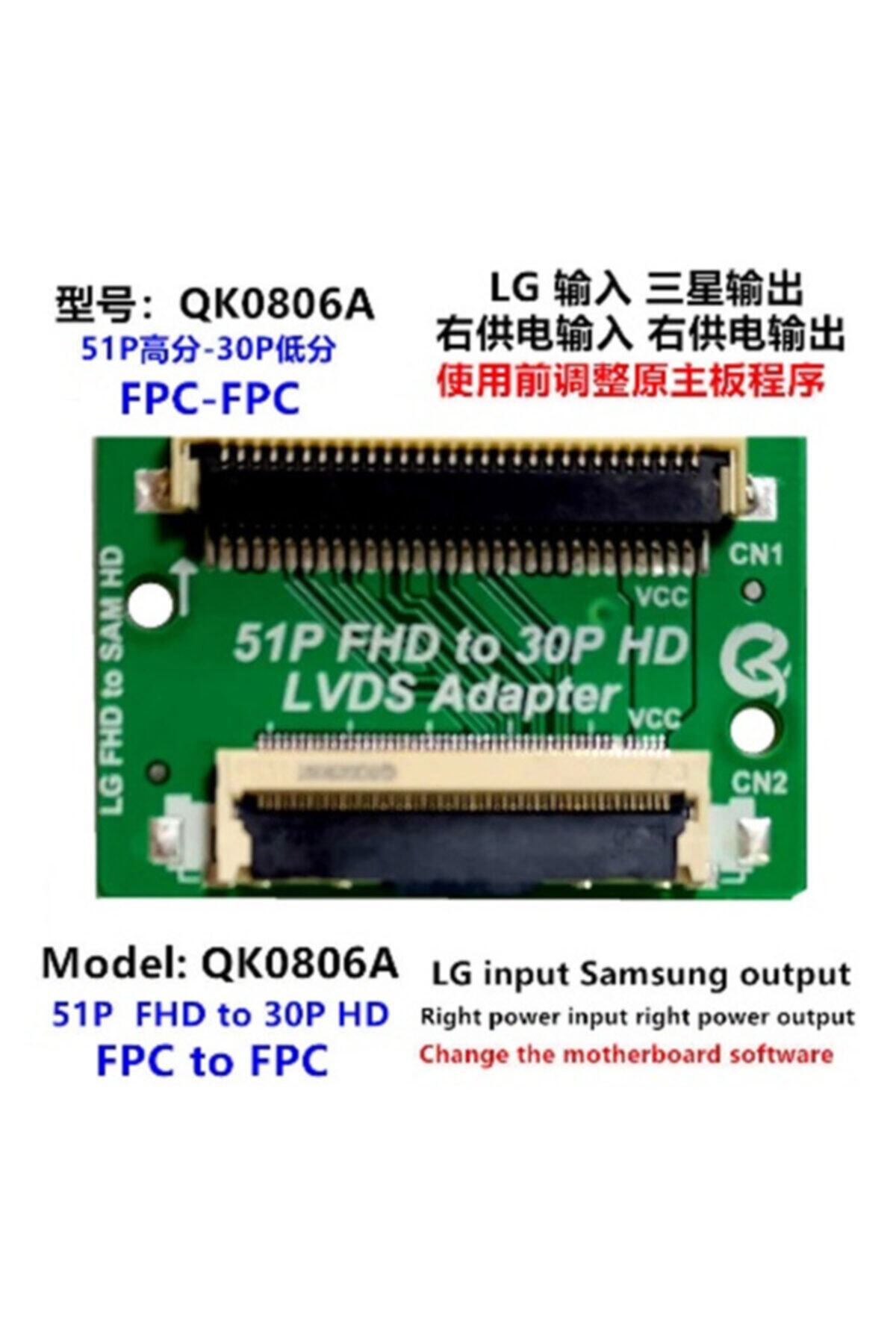 MERTER Lcd Panel Flexi Repair Kart 51p Fhd To 30p Hd Lvds Fpc To Fpc Lg In Sam Out Qk0806a