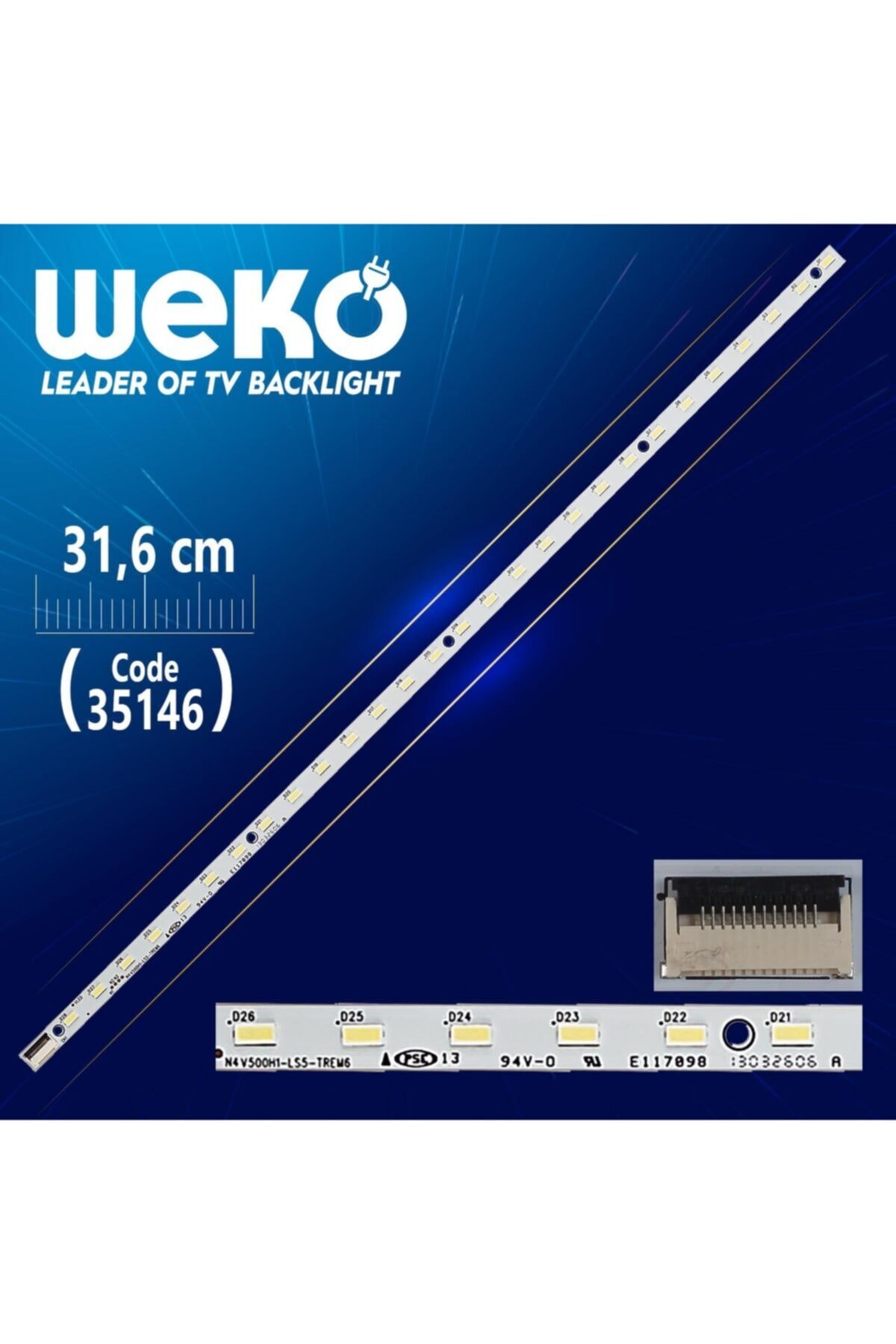 WEKO V500h1-ls5-tlem4 - Es-eled-006-l/28/4020 - 31.6 Cm 28 Ledli - (wk-402)