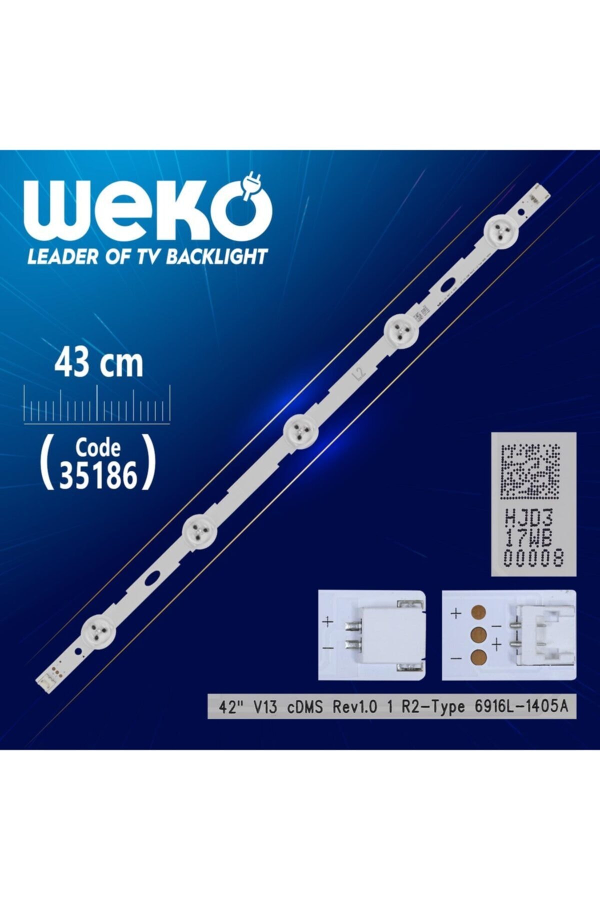 WEKO 42 V13 Cdms Rev1.0 1 L2-type - 6916l-1404a - 43 Cm 5 Ledli - (wk-489)