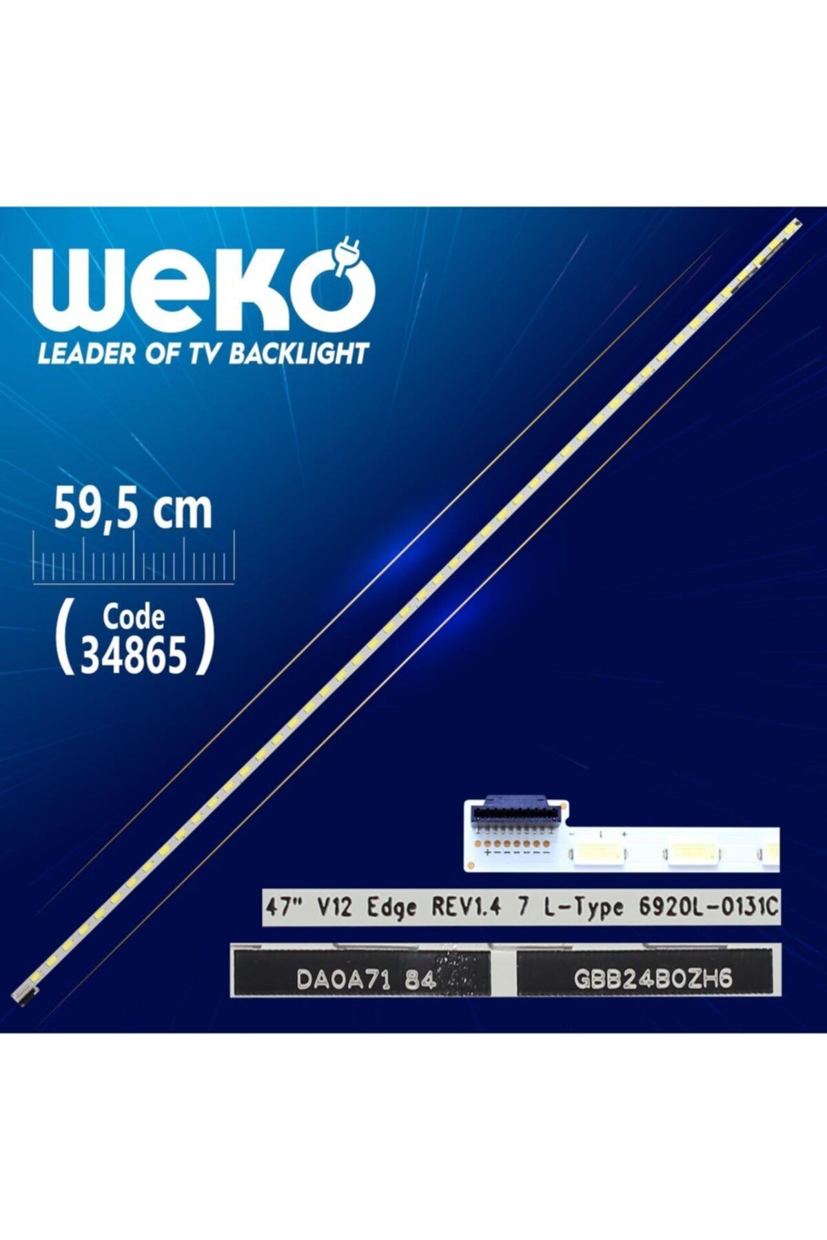 WEKO 47 V12 Edge Rev1.4 7 L-type 6920l-0131c - 59.5 Cm 48 Ledli - (wk-723)