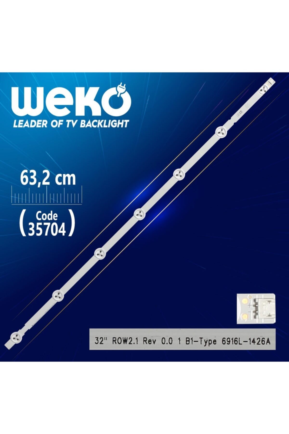WEKO 32 V13 Rev 0.0 1 B1-type 6916l-1438a - 63.2 Cm 7 Ledli - (wk-1179)