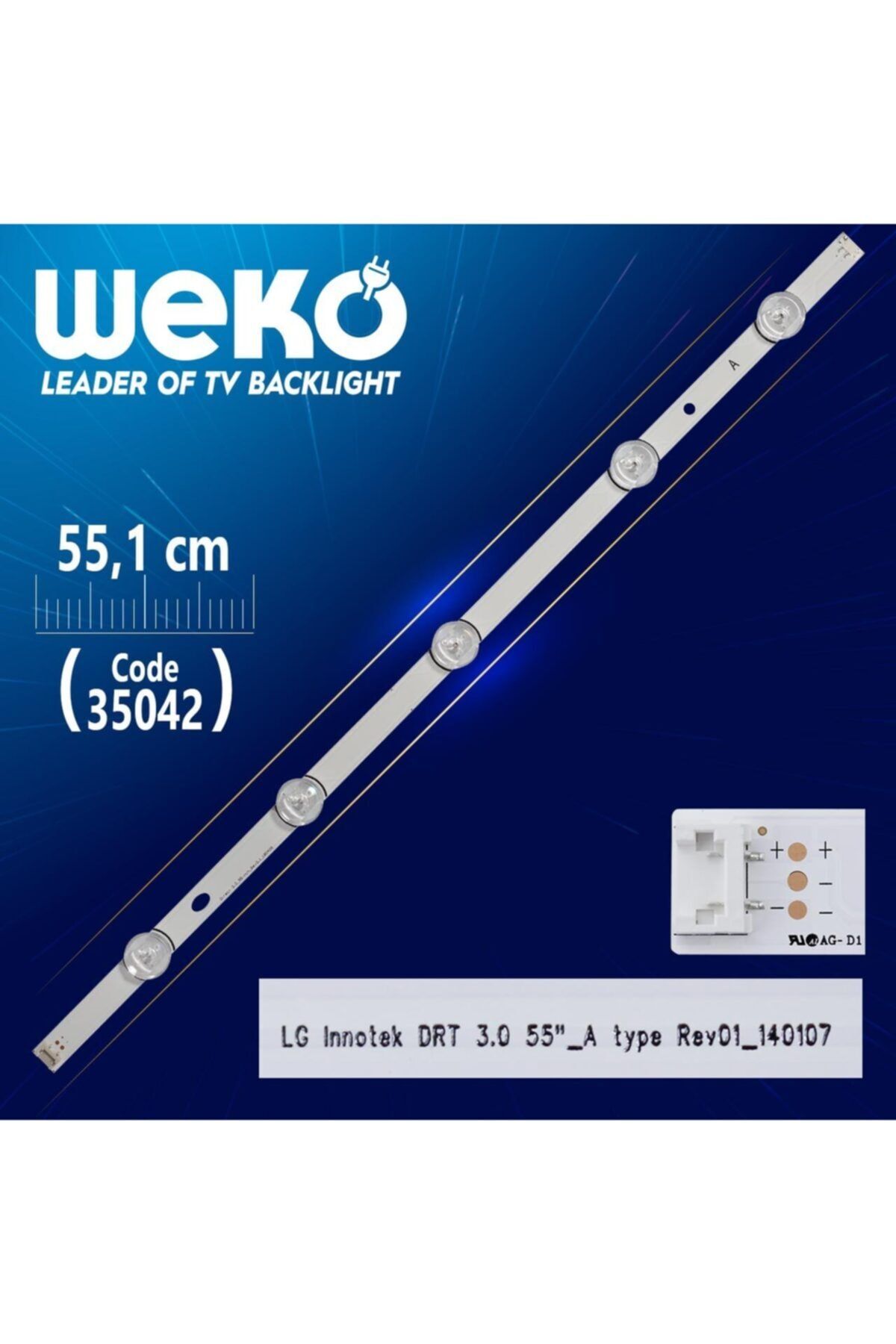 WEKO Lg Innotek Drt 3.0 55_a Type Rev00 0819 - 55.1 Cm 5 Ledli - (wk-134) - 35141 Aynı