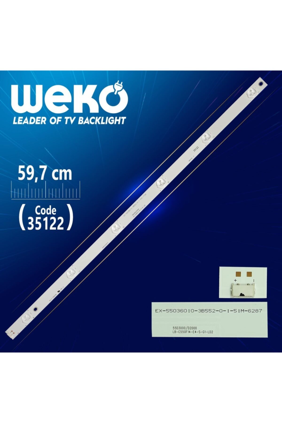 MERTER Lb-c550f14-e4-s-g1-ld2 - Lb55036 V1 - 55d3000/d2000 - Khp200591a - 59.7 Cm 6 Ledli - (wk-231)