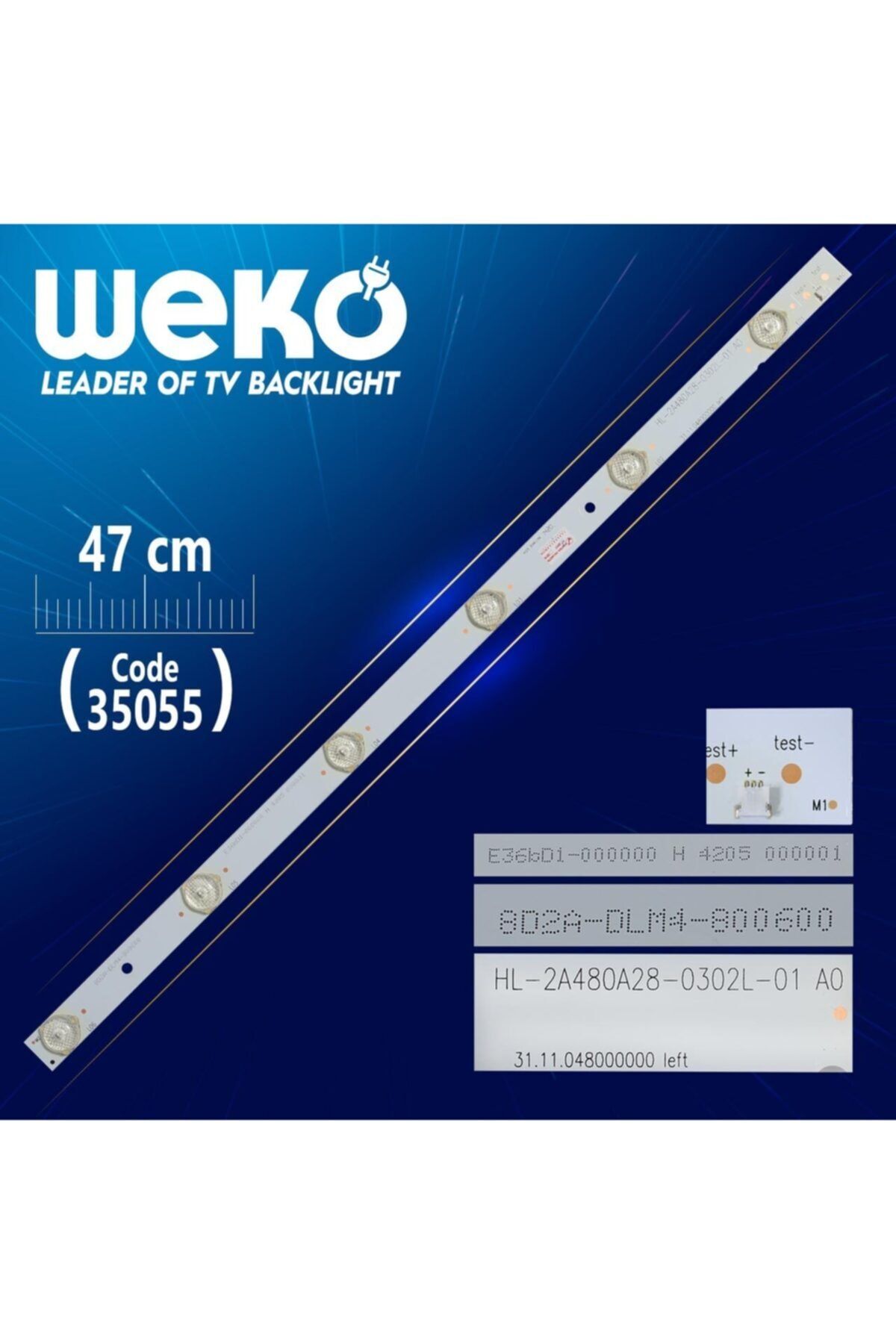 MERTER Hl-2a480a28-0302l-01 A0 - 8d2a-dlm4-800600 - Left - 47 Cm 6 Ledli - (wk-827)