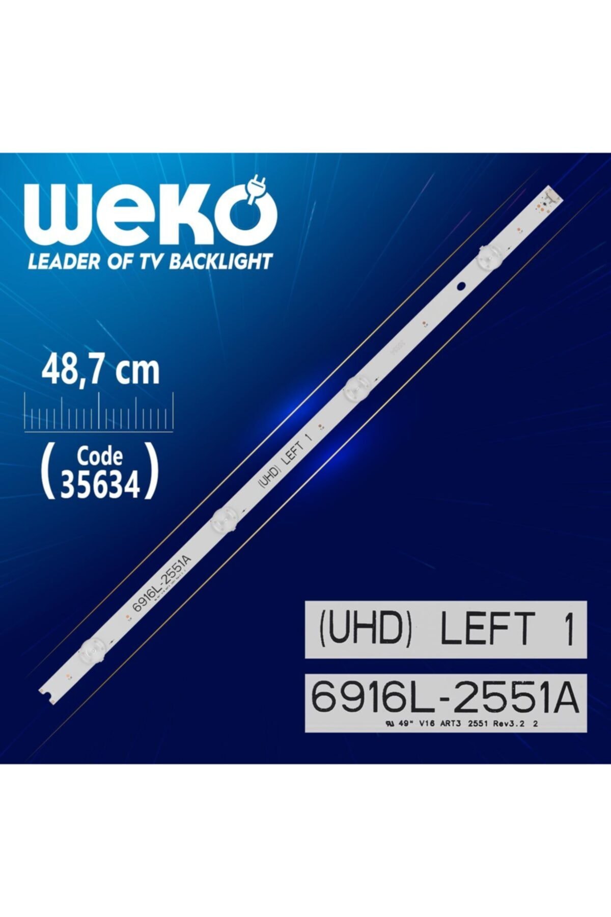 WEKO 49 V16 Art3 2551 Rev3.2 2 - (uhd) Left 1 - 48.7 Cm 4 Ledli - (wk-281)