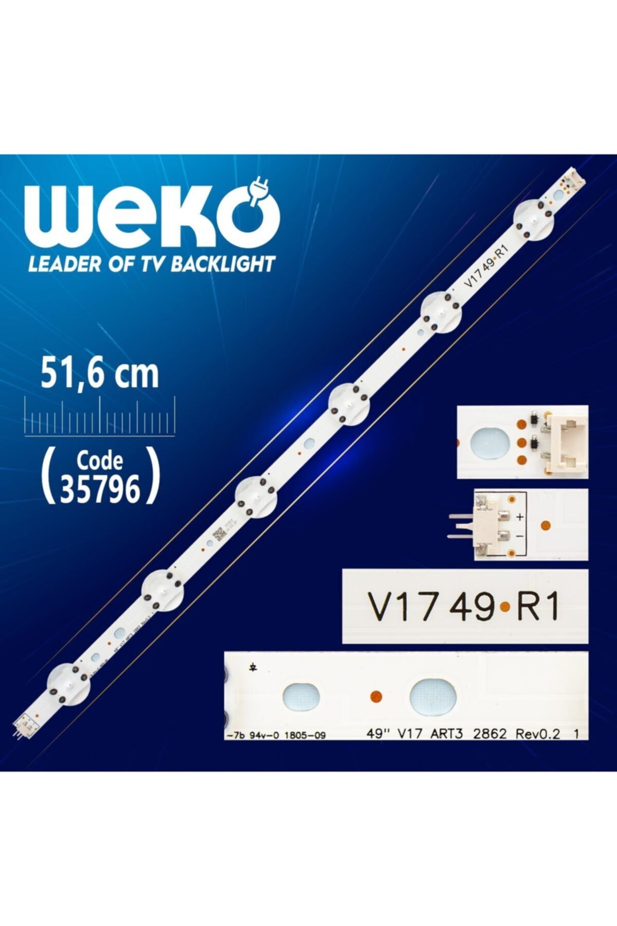 WEKO 49 V17 Art3 2863 Rev0.2 1 - V17 49 R1 - 51.6 Cm 6 Ledli - (wk-1262)