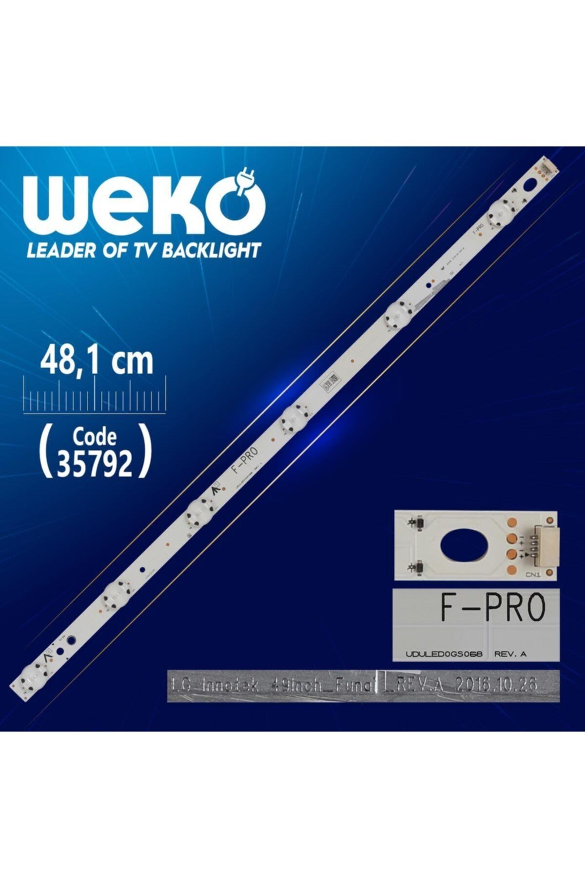 MERTER Lg Innotek 49ınch_funaı_rev.a - Vdvled0gs068 Rev.a - 48.1 Cm 6 Ledli - (wk-1258)