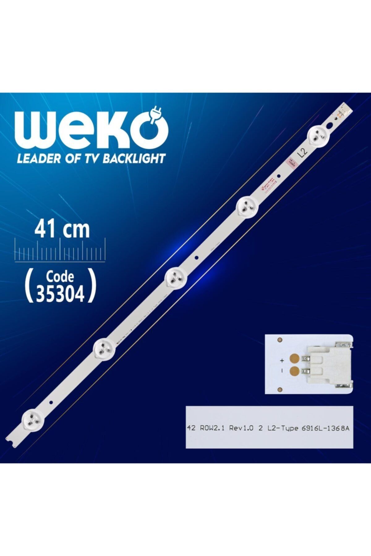 WEKO 42 Row2.1 Rev1.0 2 L1-type - 6916l-1366a - 6916l-1370a - 41 Cm 5 Ledli - (wk-368)