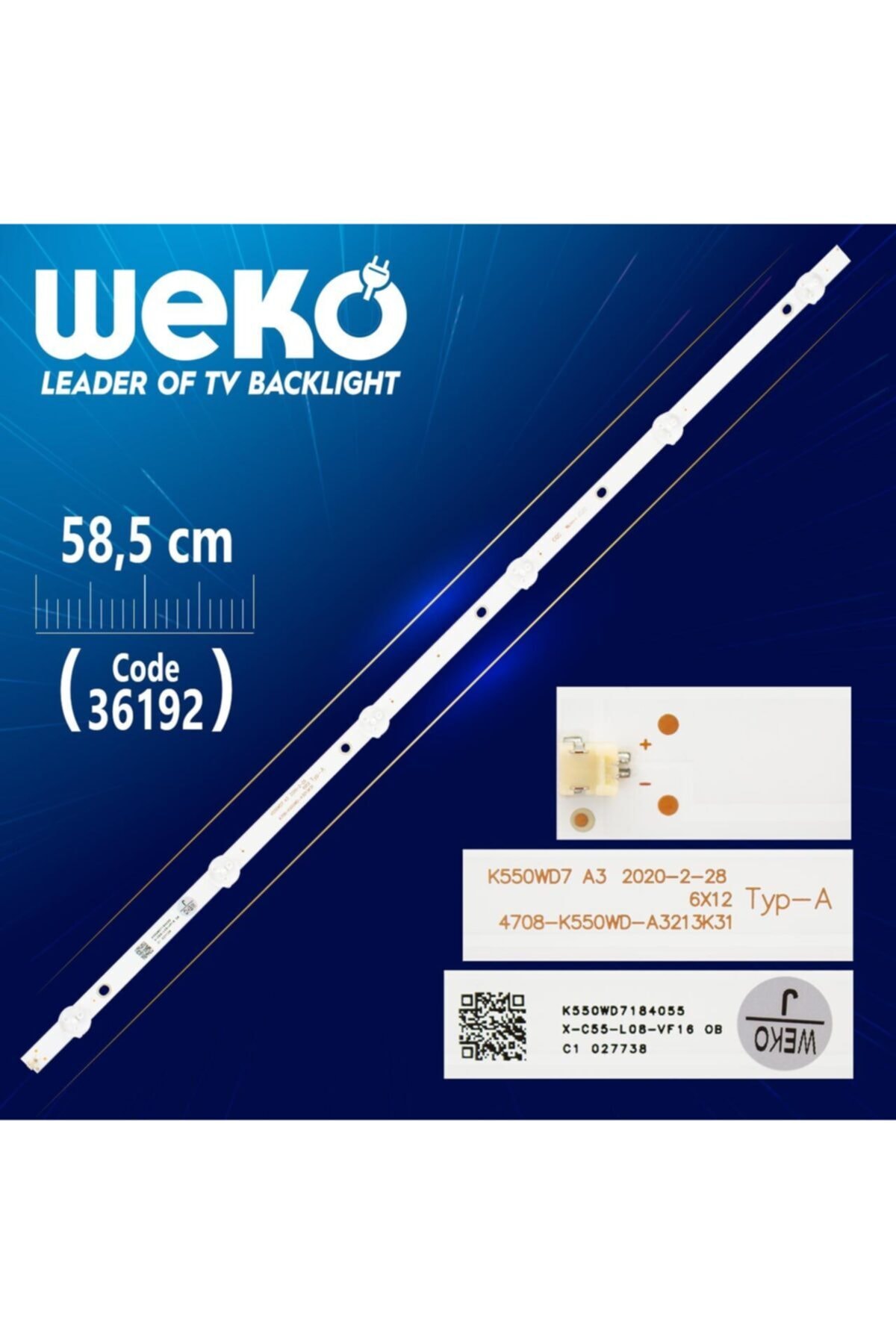 MERTER K550wd7 A3 6x12 Typ-a 4708-k550wd-a3213k31 6 Ledli 58.5 Cm