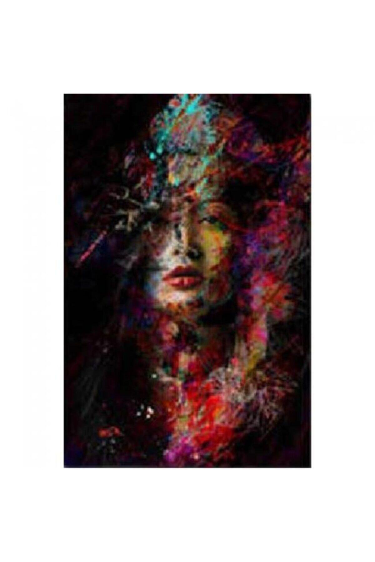 Fupe Shop Gizemli Kadın Sayılarla Boyama Seti Kasnaklı 90 X 110 Cm