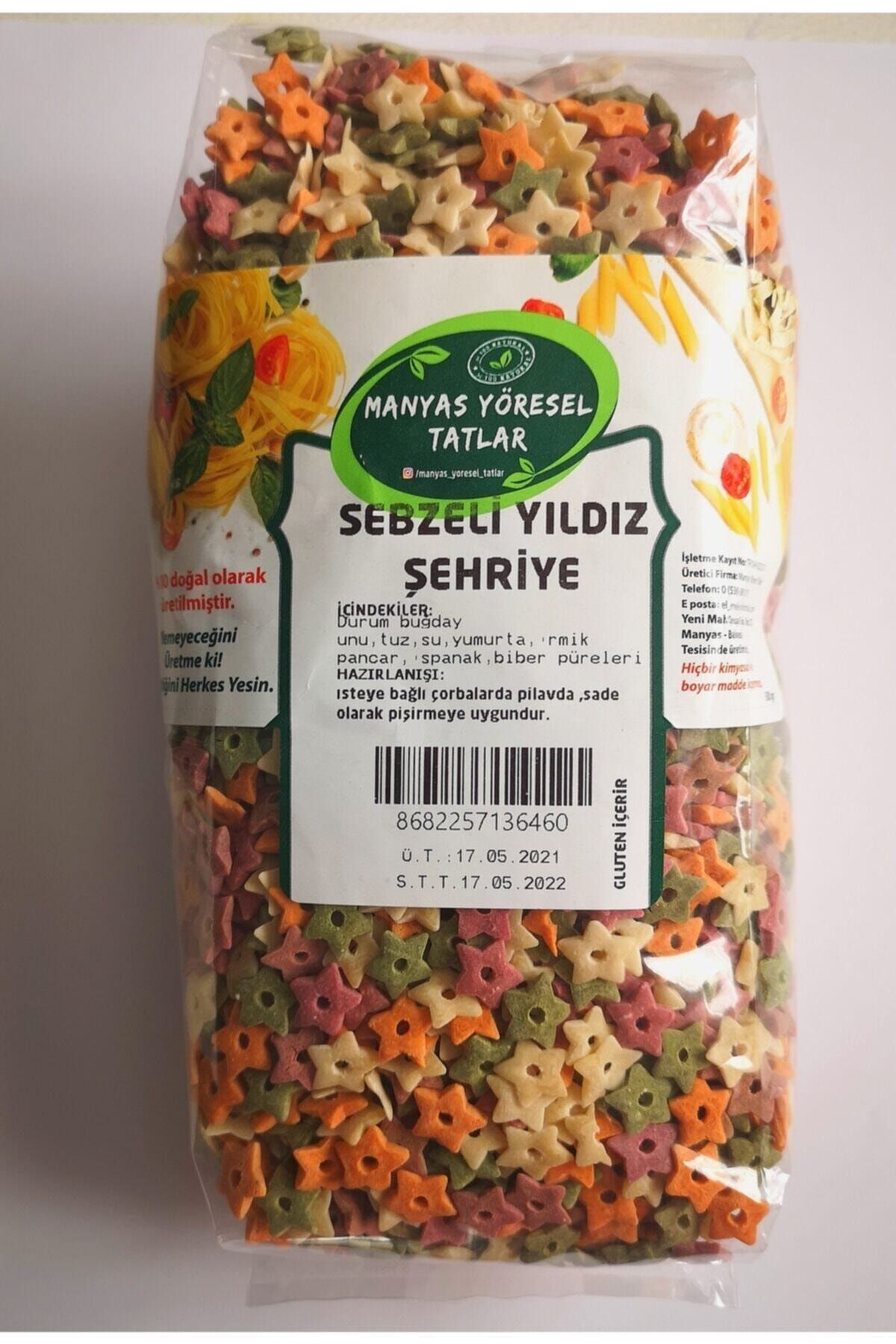 Manyas Yöresel Tatlar Manyas Yöresel Sebzeli Yıldız Şehriye 500 gr