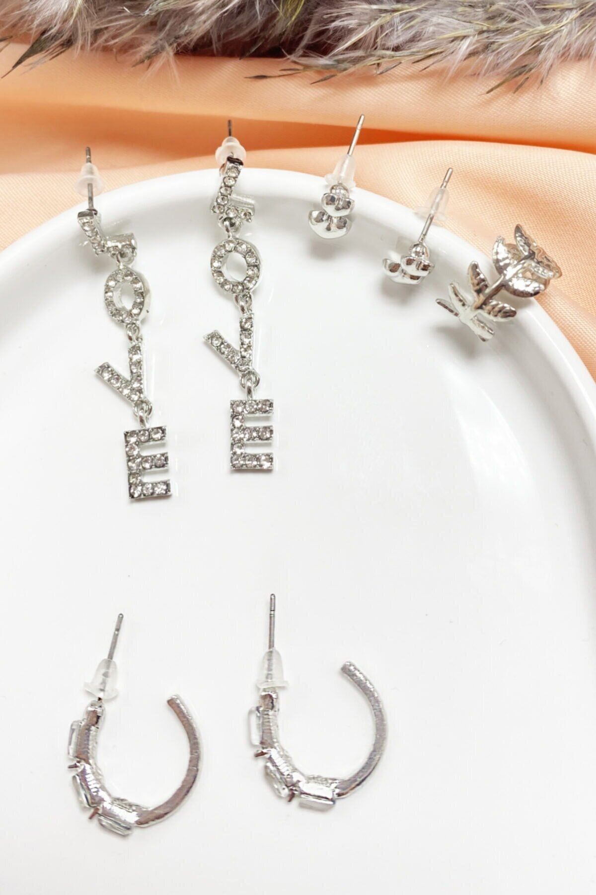TAKILI ACCESSORIES 13 Parça Çoklu Küpe Set