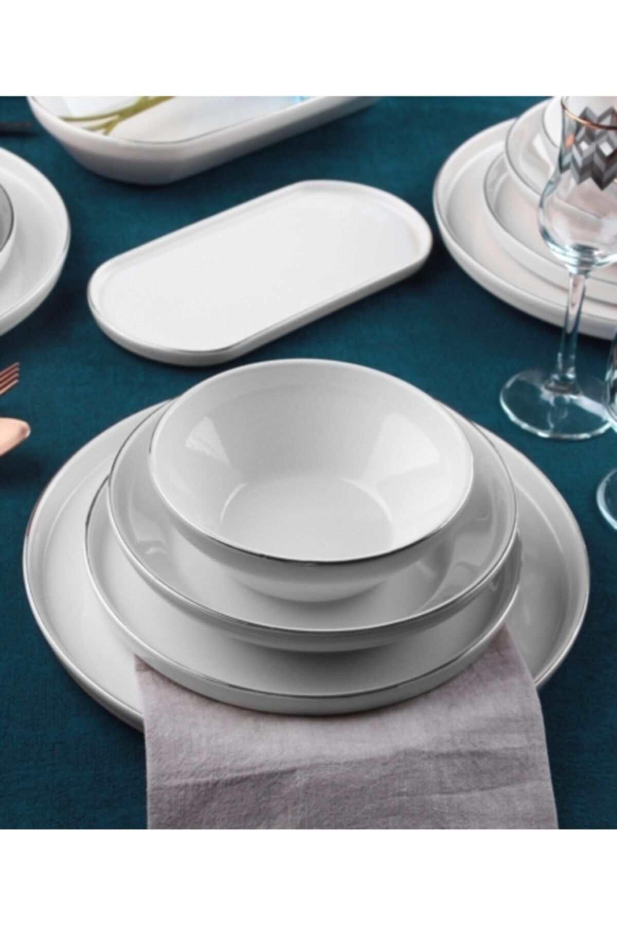ACAR Milenyum Silver 27 Parça Istanbul Yemek Takımı