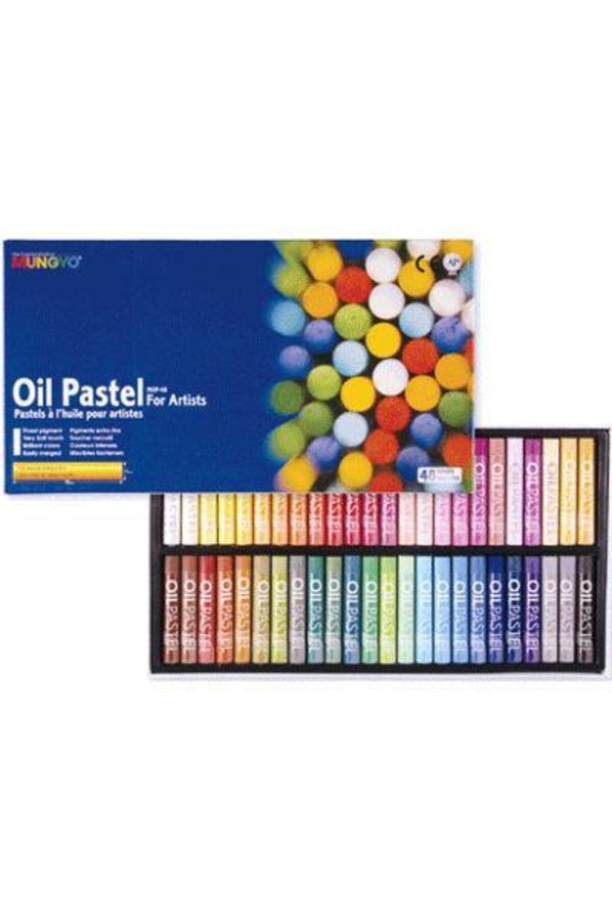 Mungyo Yağlı Pastel Karton Kutu 48'Li