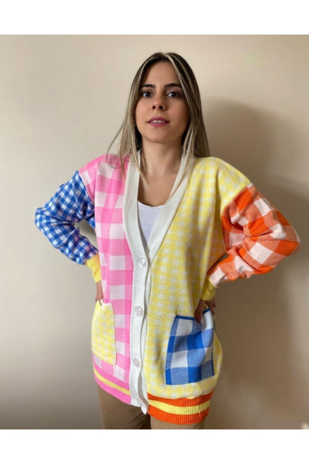 sevdaozbeybutik Desenli Çelik Hırka