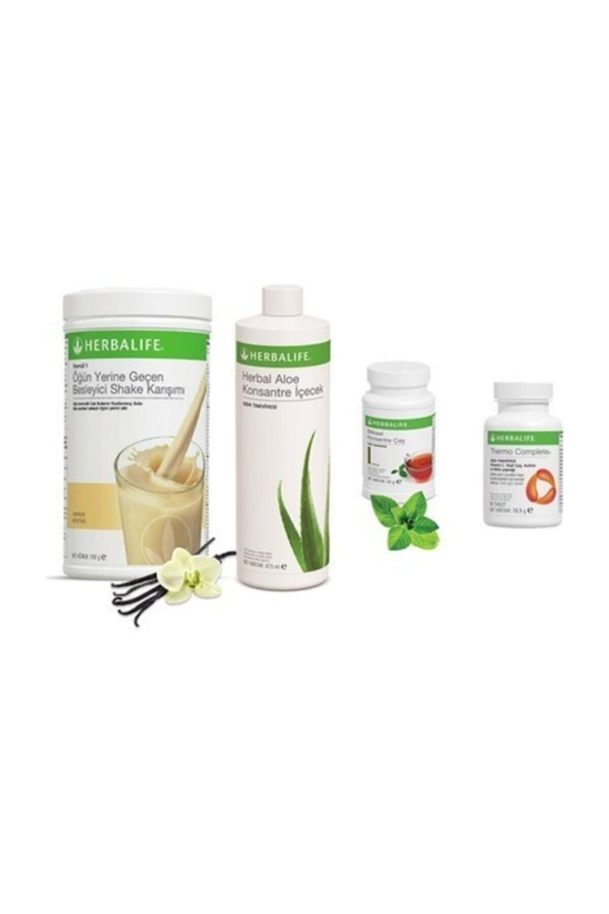 Herbalife Tam Set (Vanilya 550 gr+aloe Vera 473 ml+thermo Complete 90 Tablet+klasik Çay 50 gr)