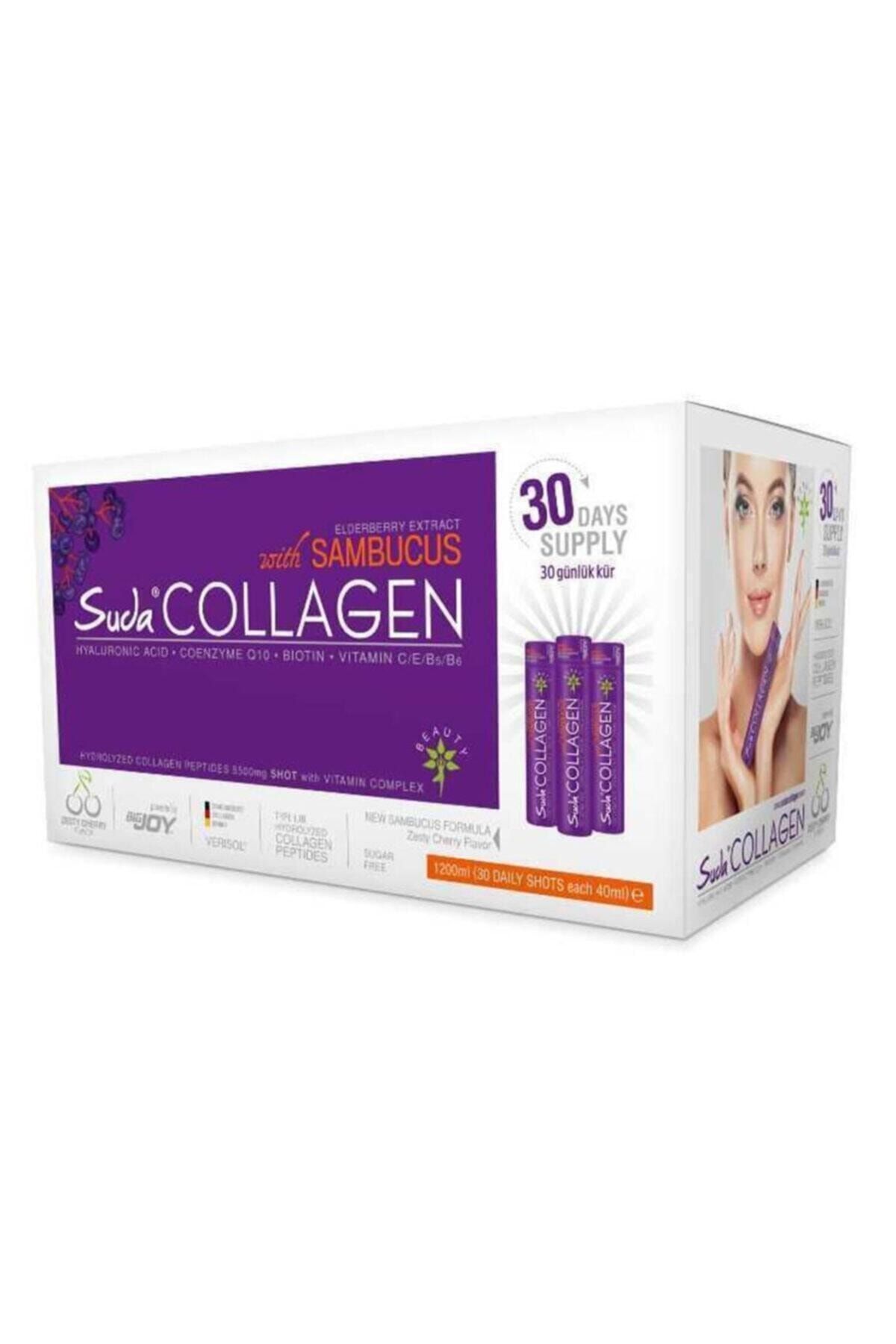 Suda Collagen Sambucus Vişne Aromalı 1200 ml 30 Shots x 40 ml