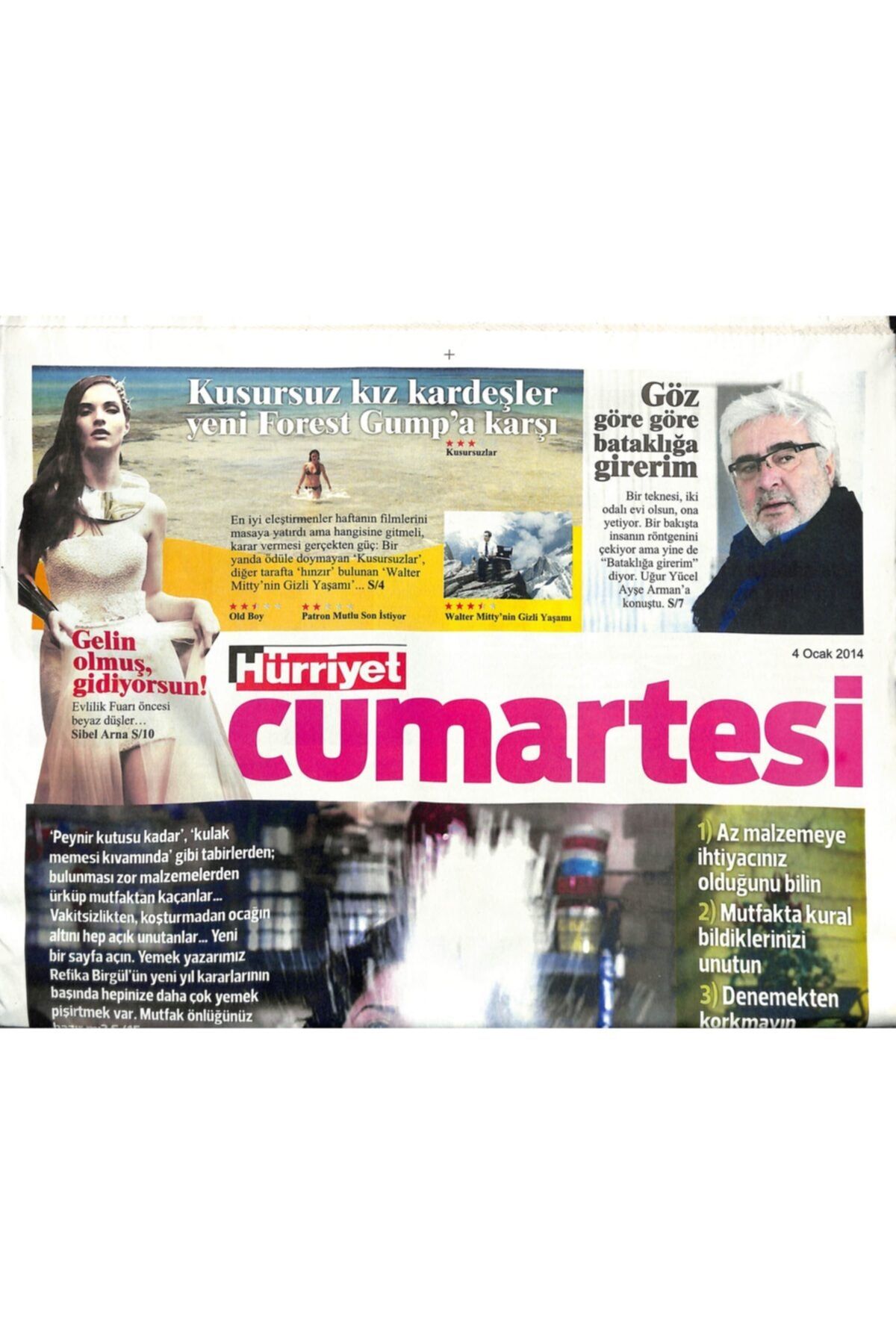 Gökçe Koleksiyon Hürriyet Gazetesi Cumartesi Eki 4 Ocak 2014 - Efsane Anadol Gobi Çölü'nde